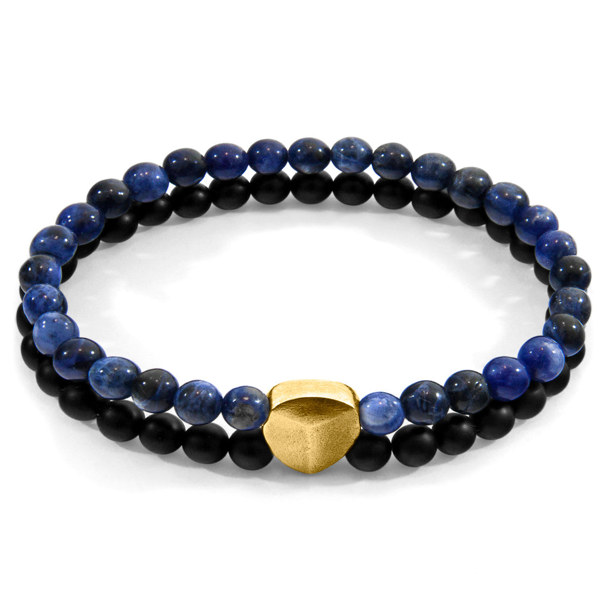 Blue Sodalite Iguazu 9ct Yellow Gold and Stone Bracelet