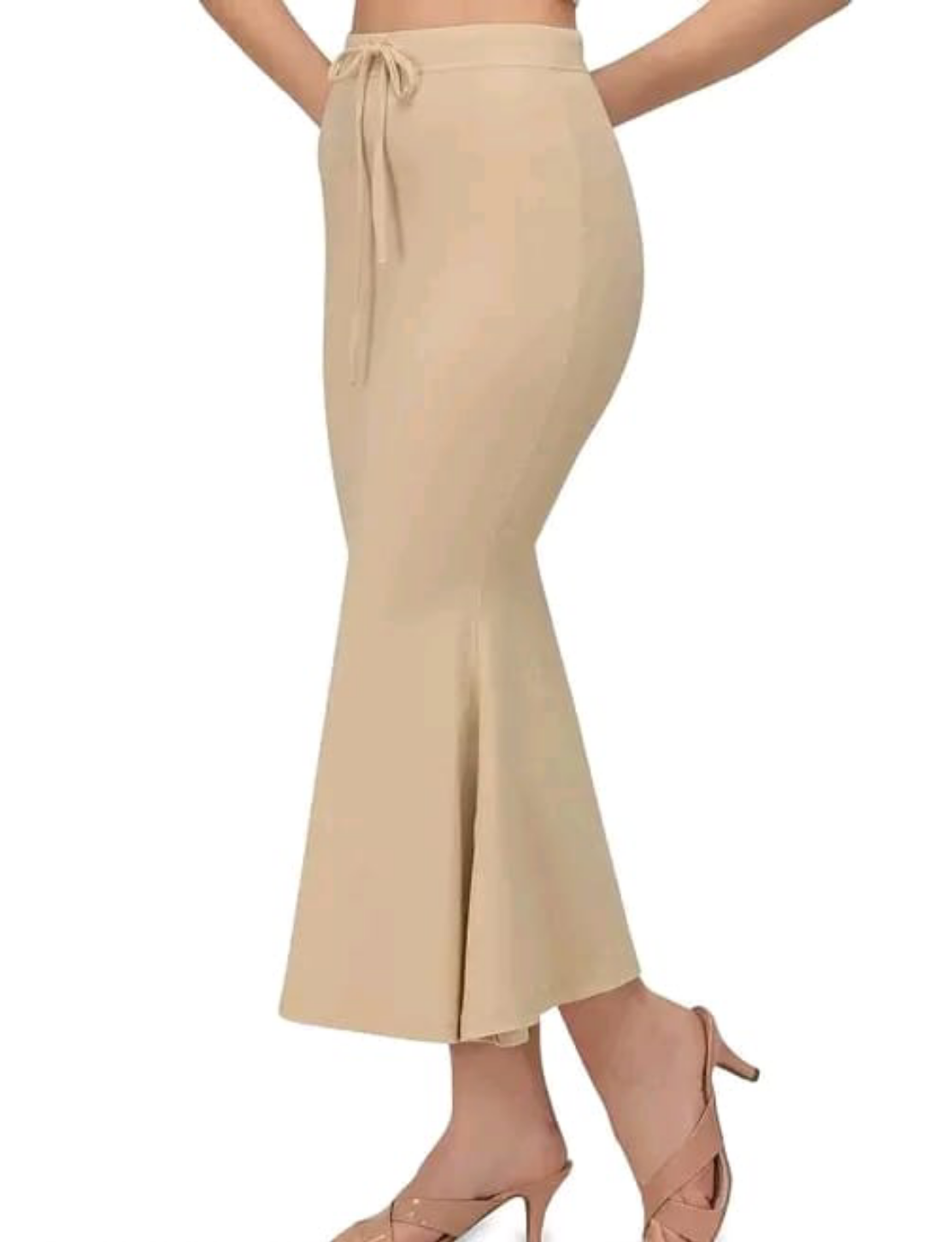 Beige Saree Shapewear Skirt
