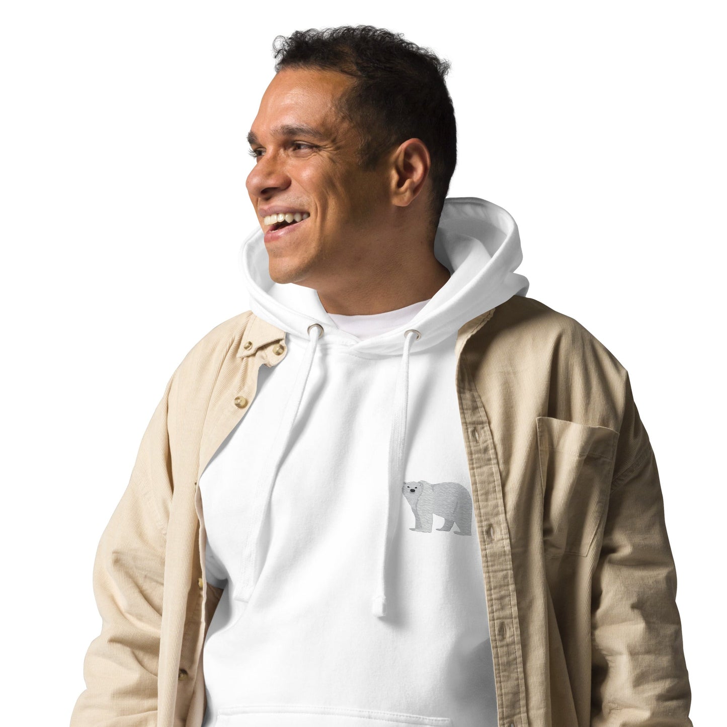 Think Ocean Polar Bear Aspirations Cotton Blend Embroidered Hoodie