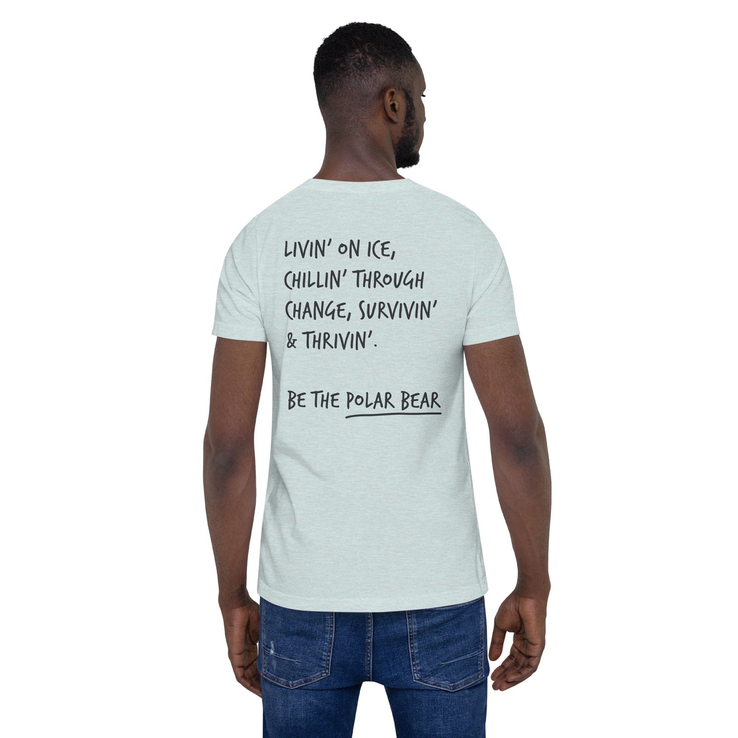 Think Ocean Polar Bear Aspirations Cotton Embroidered T-Shirt