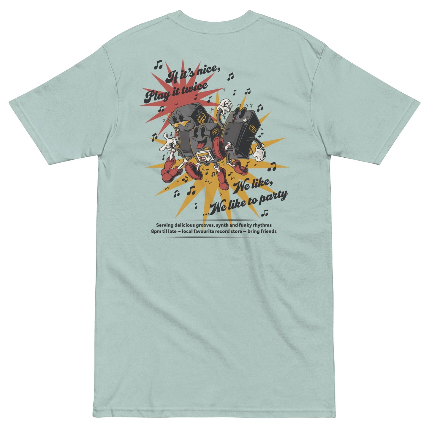 If It's Nice Play It Twice DISCO! Cotton Embroidered Oversized T-Shirt
