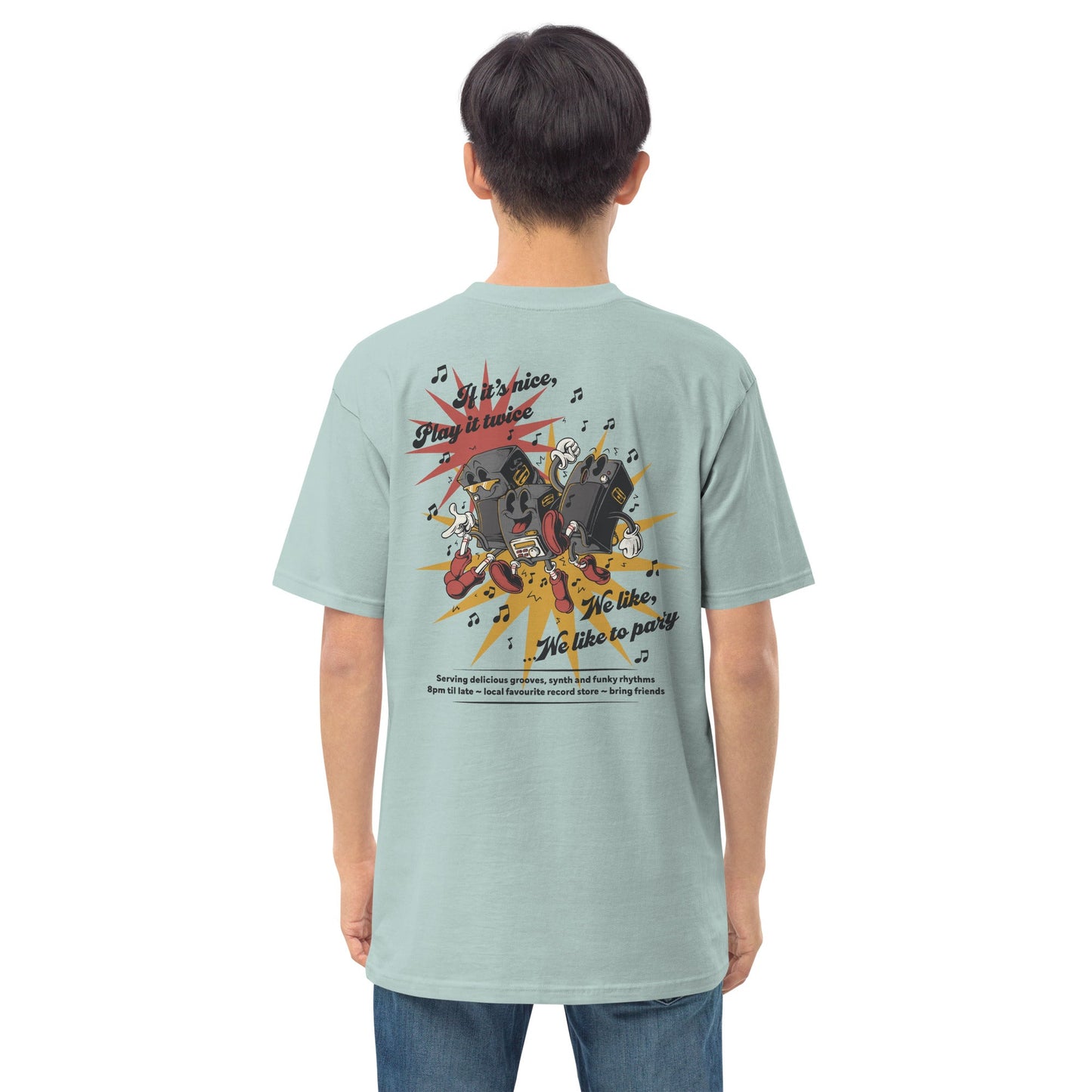 If It's Nice Play It Twice DISCO! Cotton Embroidered Oversized T-Shirt