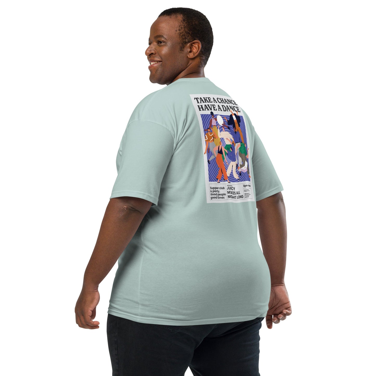 Take A Chance Have A Dance DISCO! Oversized Cotton Embroidered T-Shirt