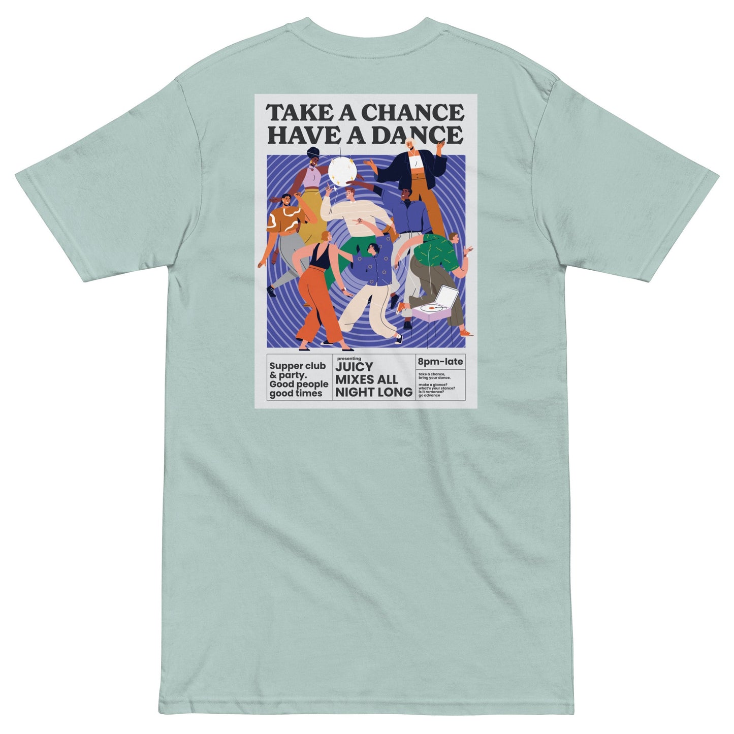 Take A Chance Have A Dance DISCO! Oversized Cotton Embroidered T-Shirt