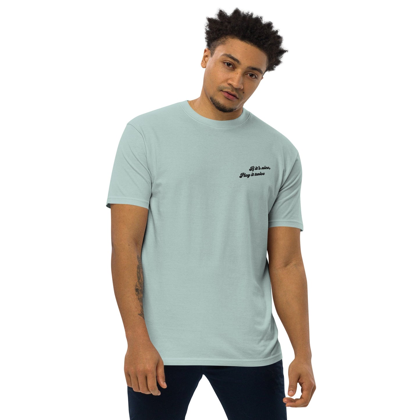 If It's Nice Play It Twice DISCO! Cotton Embroidered Oversized T-Shirt