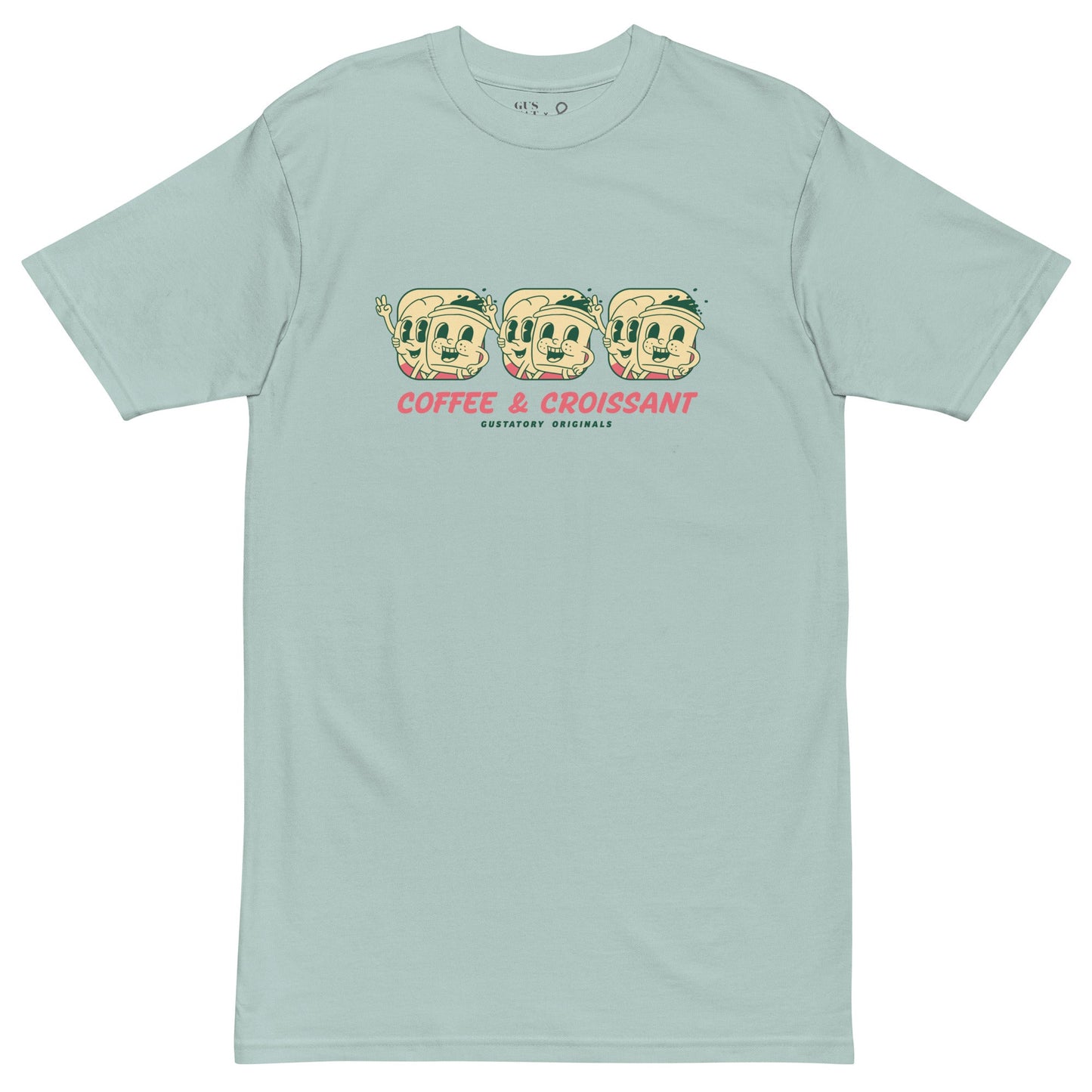 GUSTATORY Originals Coffee & Croissant Heavy Cotton T-Shirt