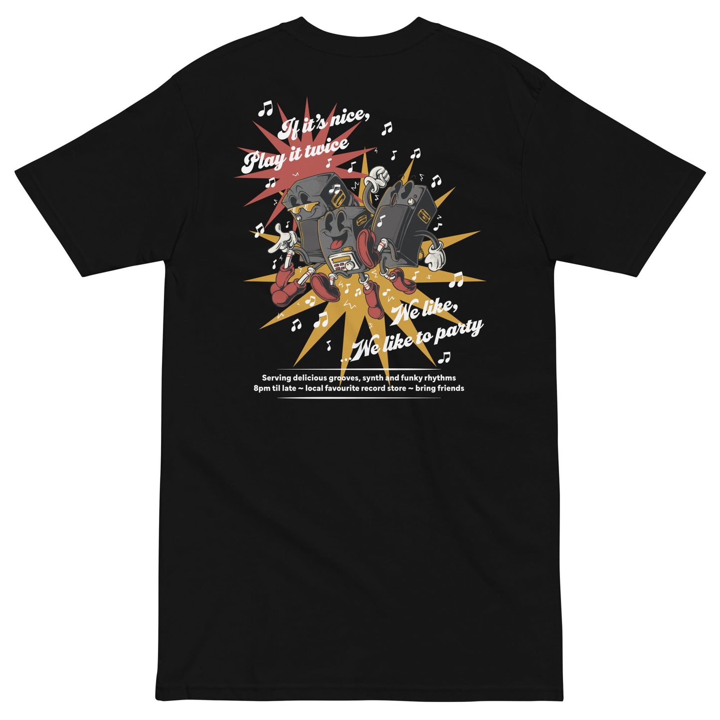 If It's Nice Play It Twice DISCO! Cotton Embroidered Oversized T-Shirt