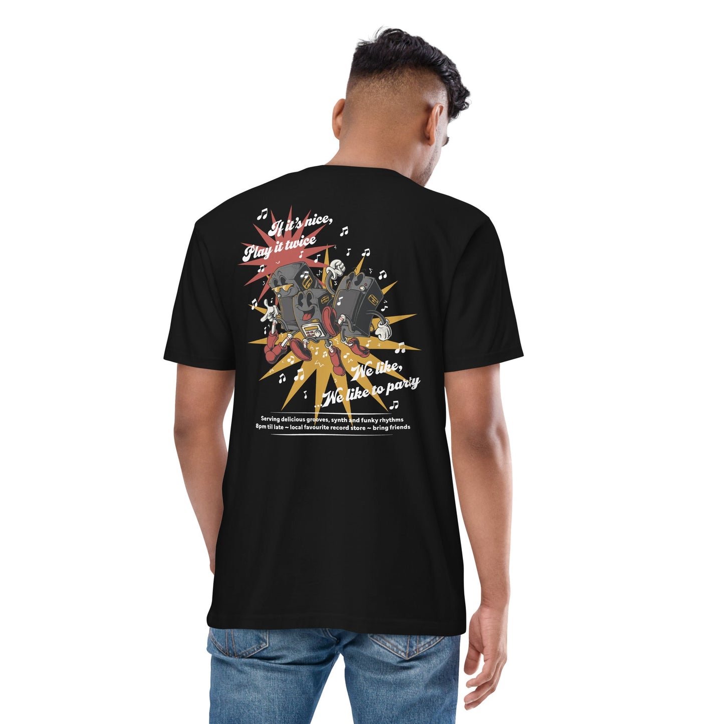 If It's Nice Play It Twice DISCO! Cotton Embroidered Oversized T-Shirt