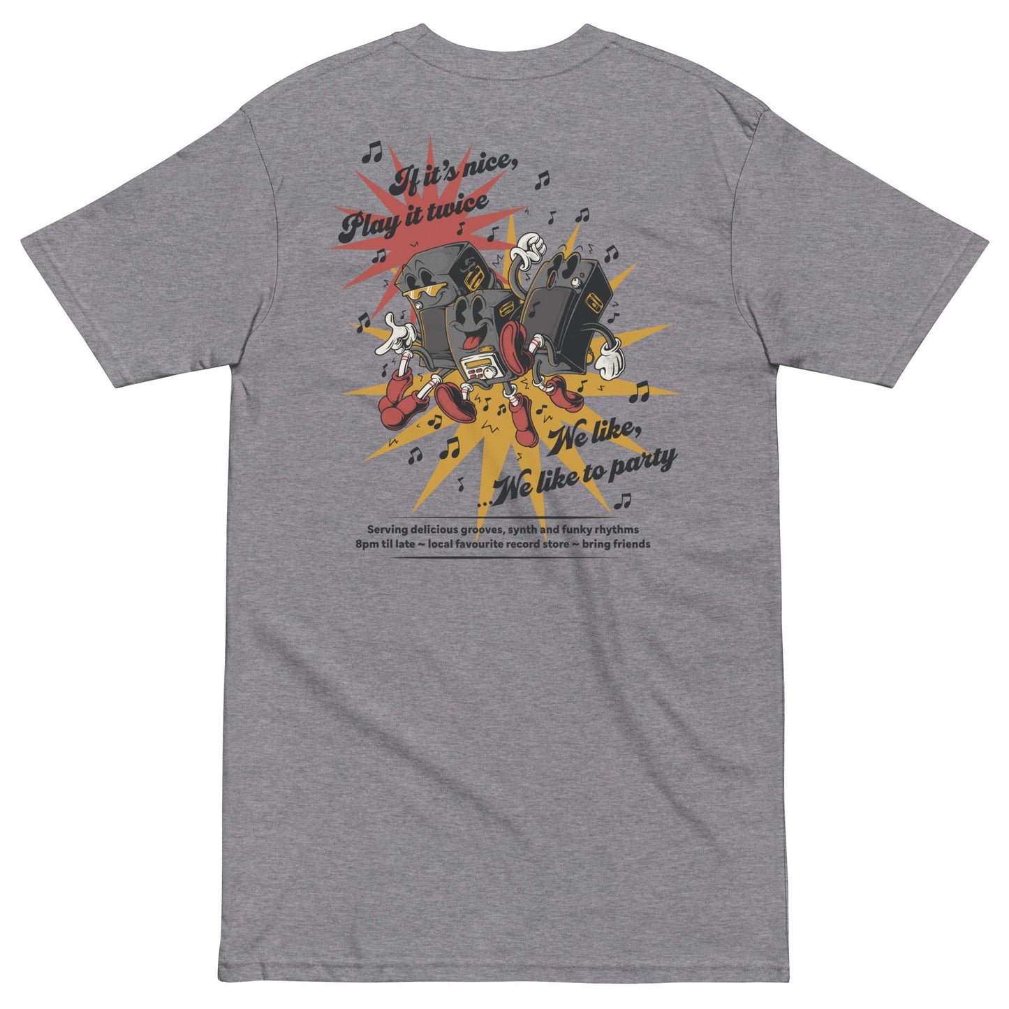 If It's Nice Play It Twice DISCO! Cotton Embroidered Oversized T-Shirt