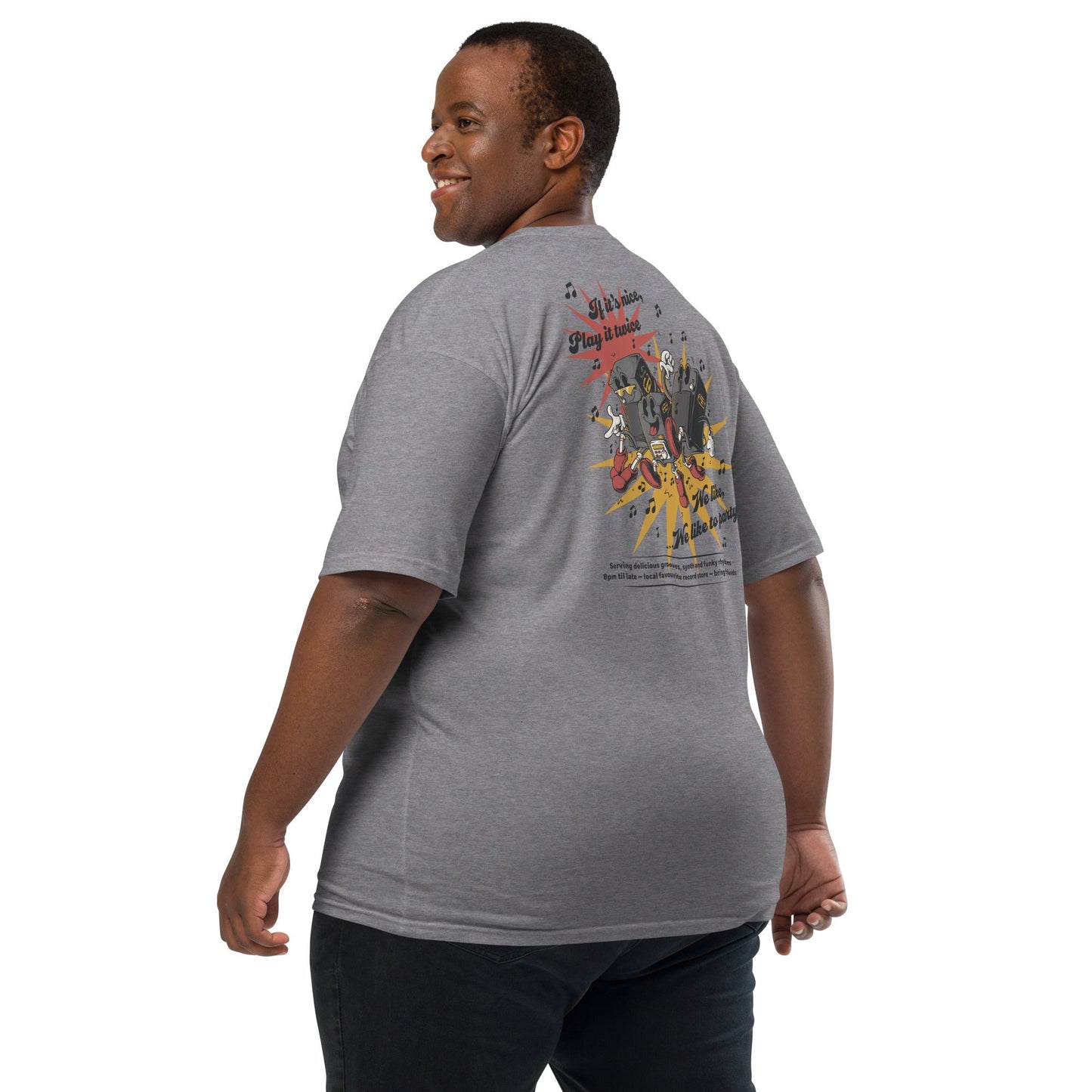 If It's Nice Play It Twice DISCO! Cotton Embroidered Oversized T-Shirt