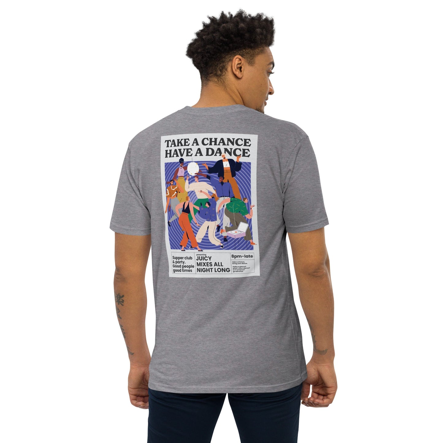 Take A Chance Have A Dance DISCO! Oversized Cotton Embroidered T-Shirt