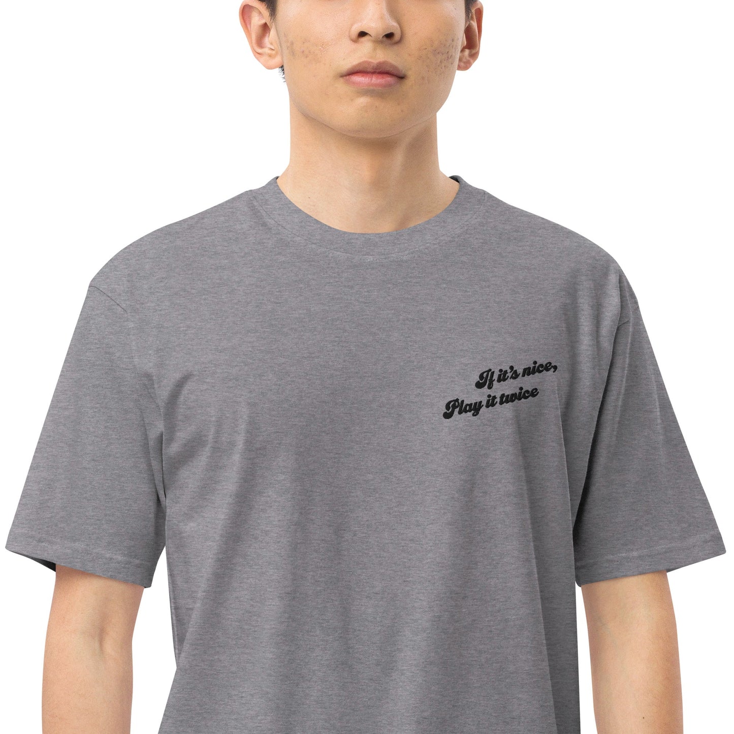 If It's Nice Play It Twice DISCO! Cotton Embroidered Oversized T-Shirt