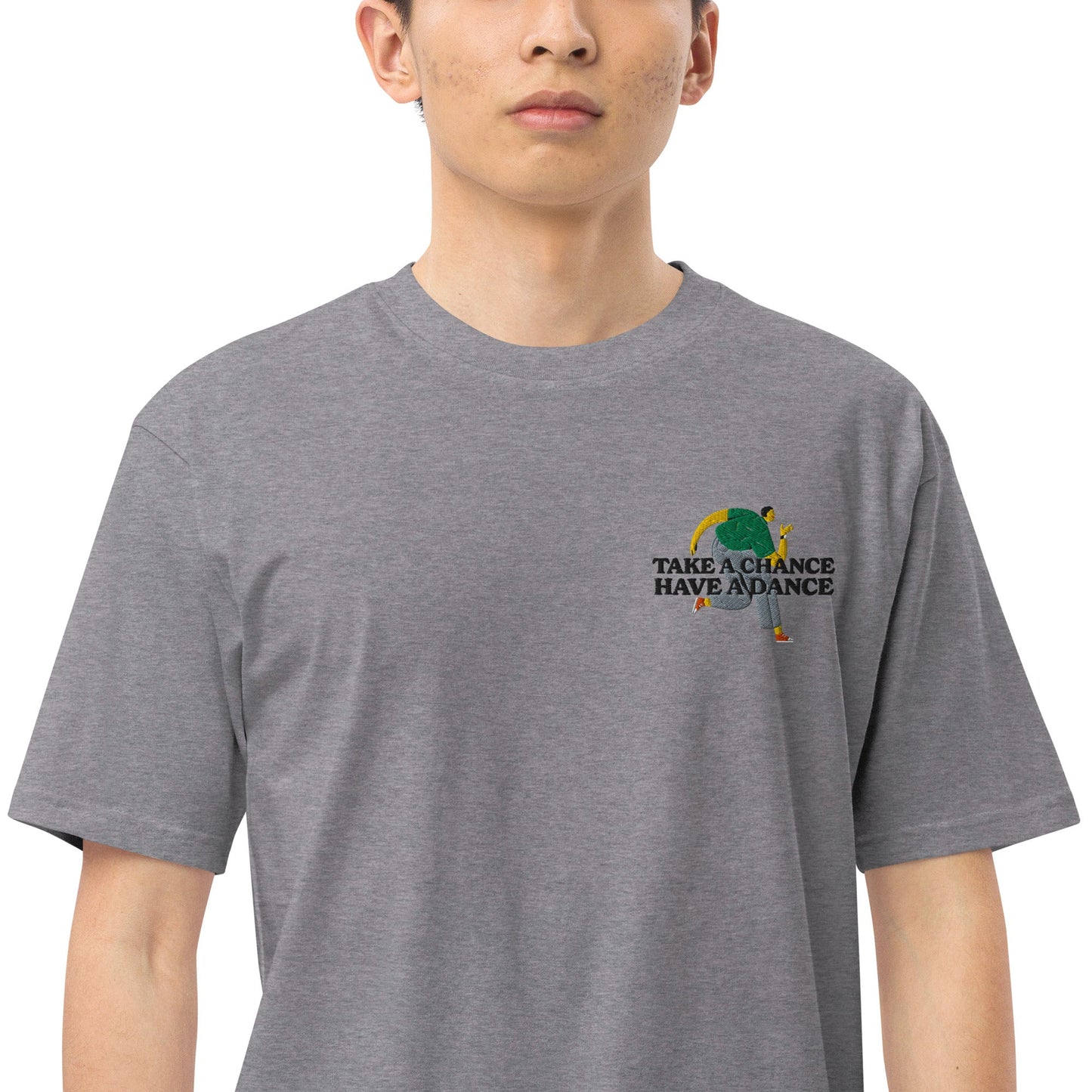 Take A Chance Have A Dance DISCO! Oversized Cotton Embroidered T-Shirt