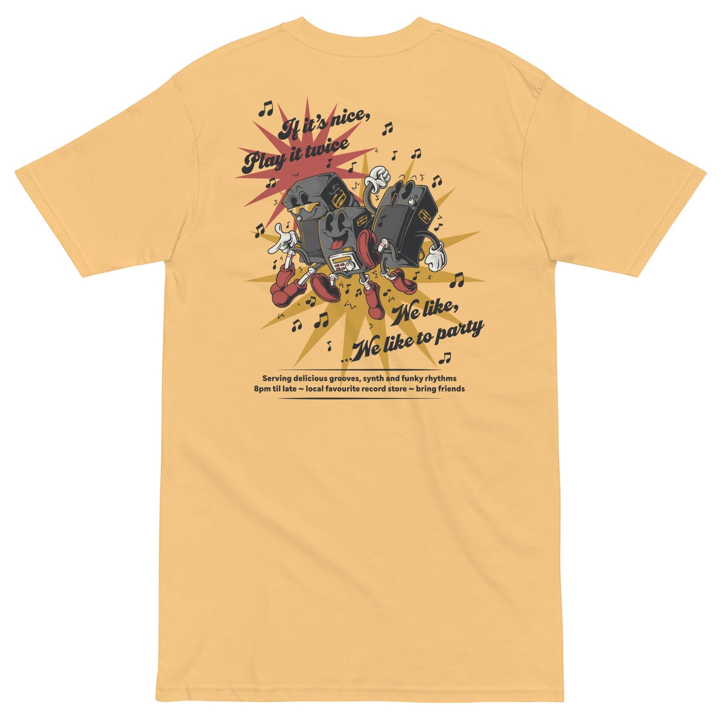 If It's Nice Play It Twice DISCO! Cotton Embroidered Oversized T-Shirt