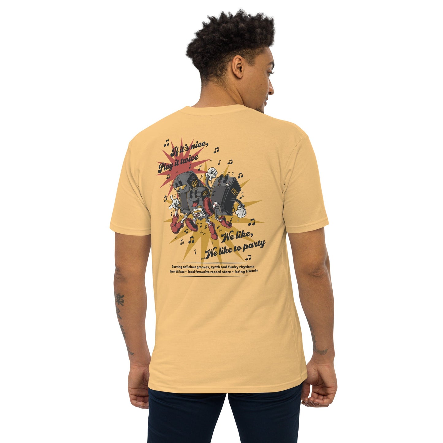 If It's Nice Play It Twice DISCO! Cotton Embroidered Oversized T-Shirt