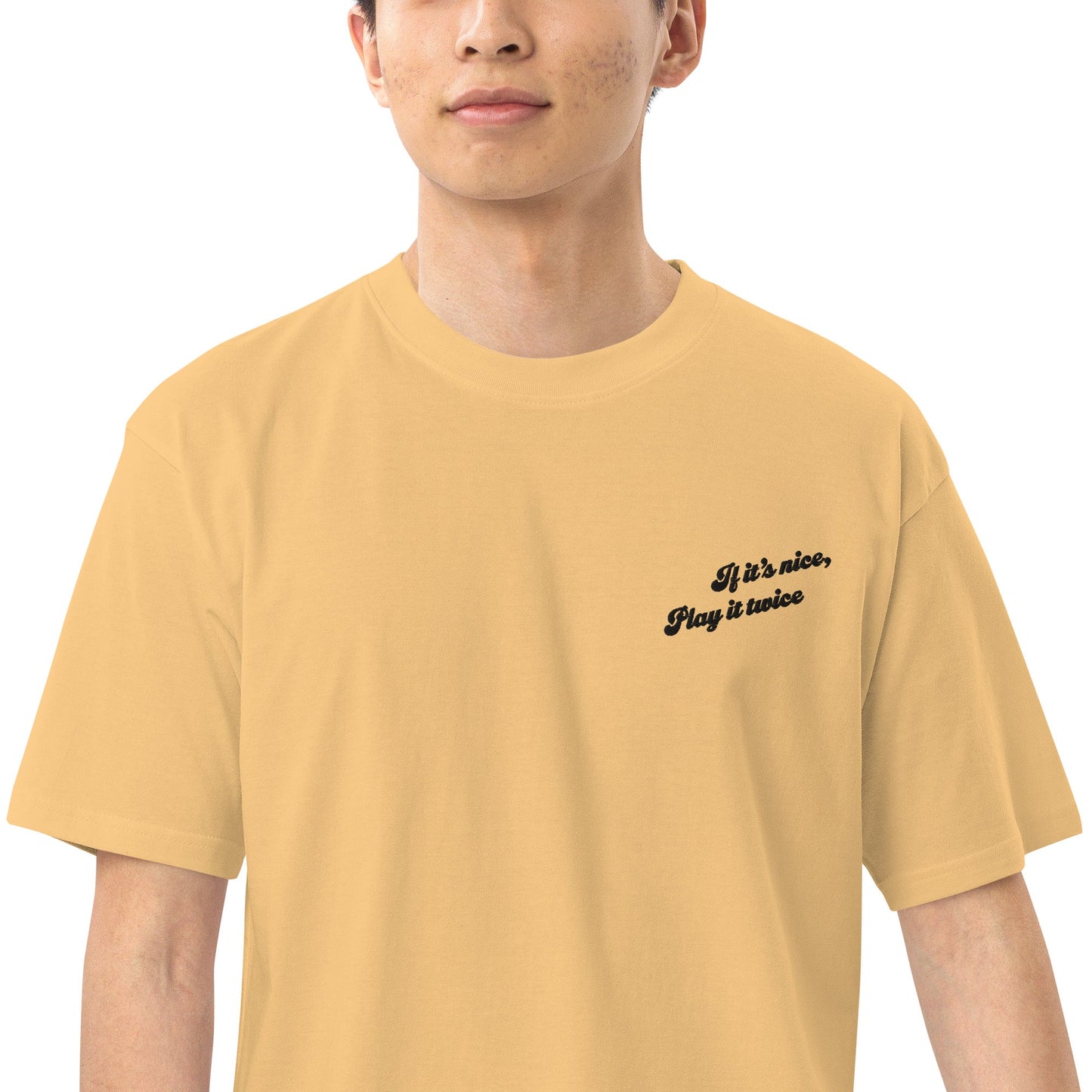 If It's Nice Play It Twice DISCO! Cotton Embroidered Oversized T-Shirt