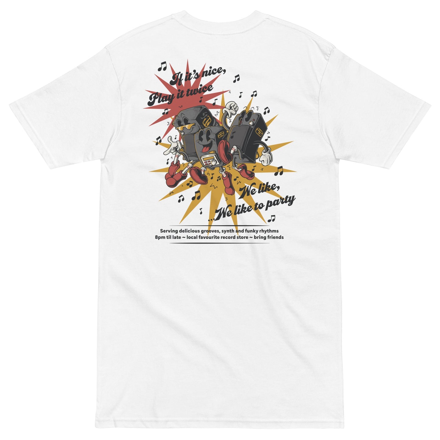 If It's Nice Play It Twice DISCO! Cotton Embroidered Oversized T-Shirt