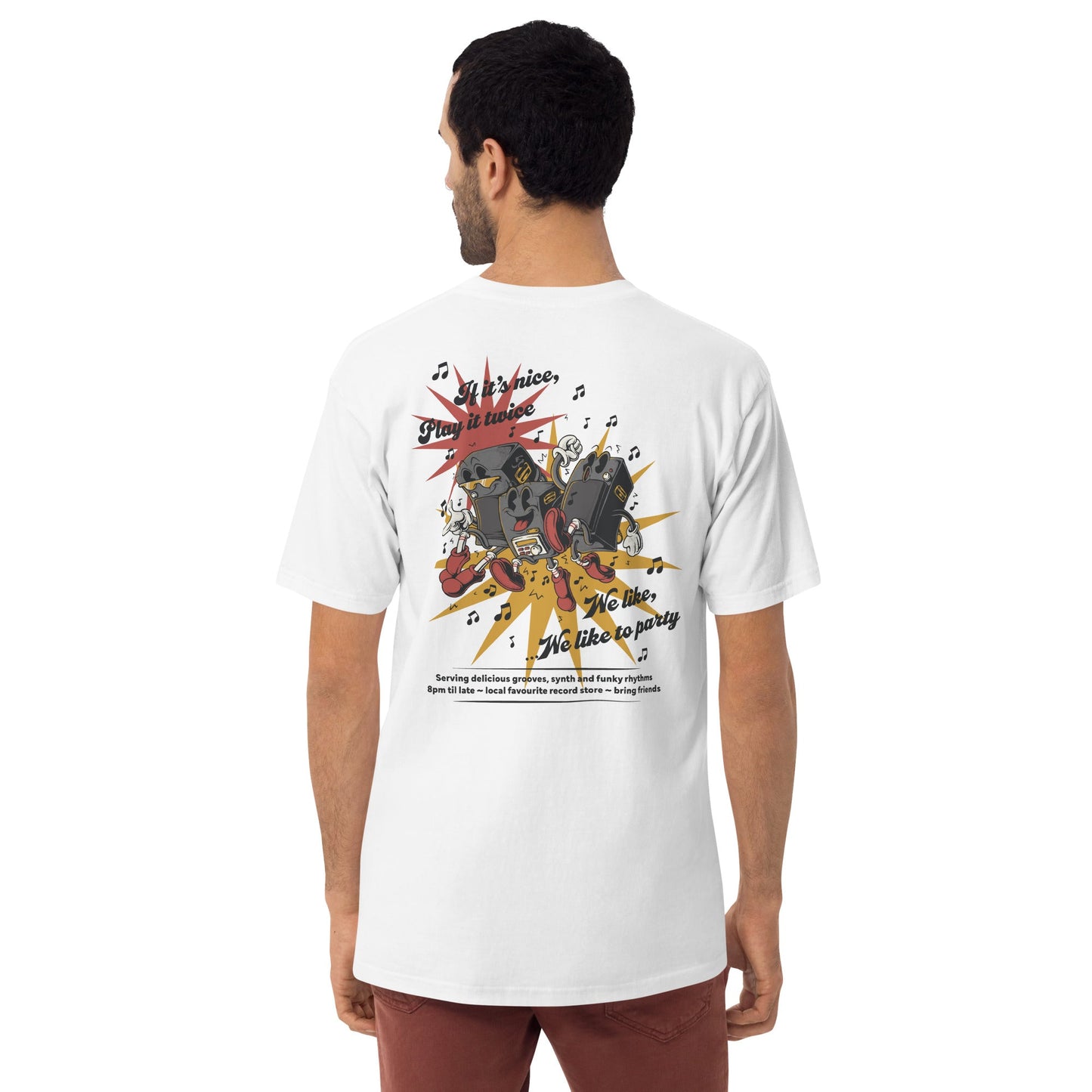 If It's Nice Play It Twice DISCO! Cotton Embroidered Oversized T-Shirt