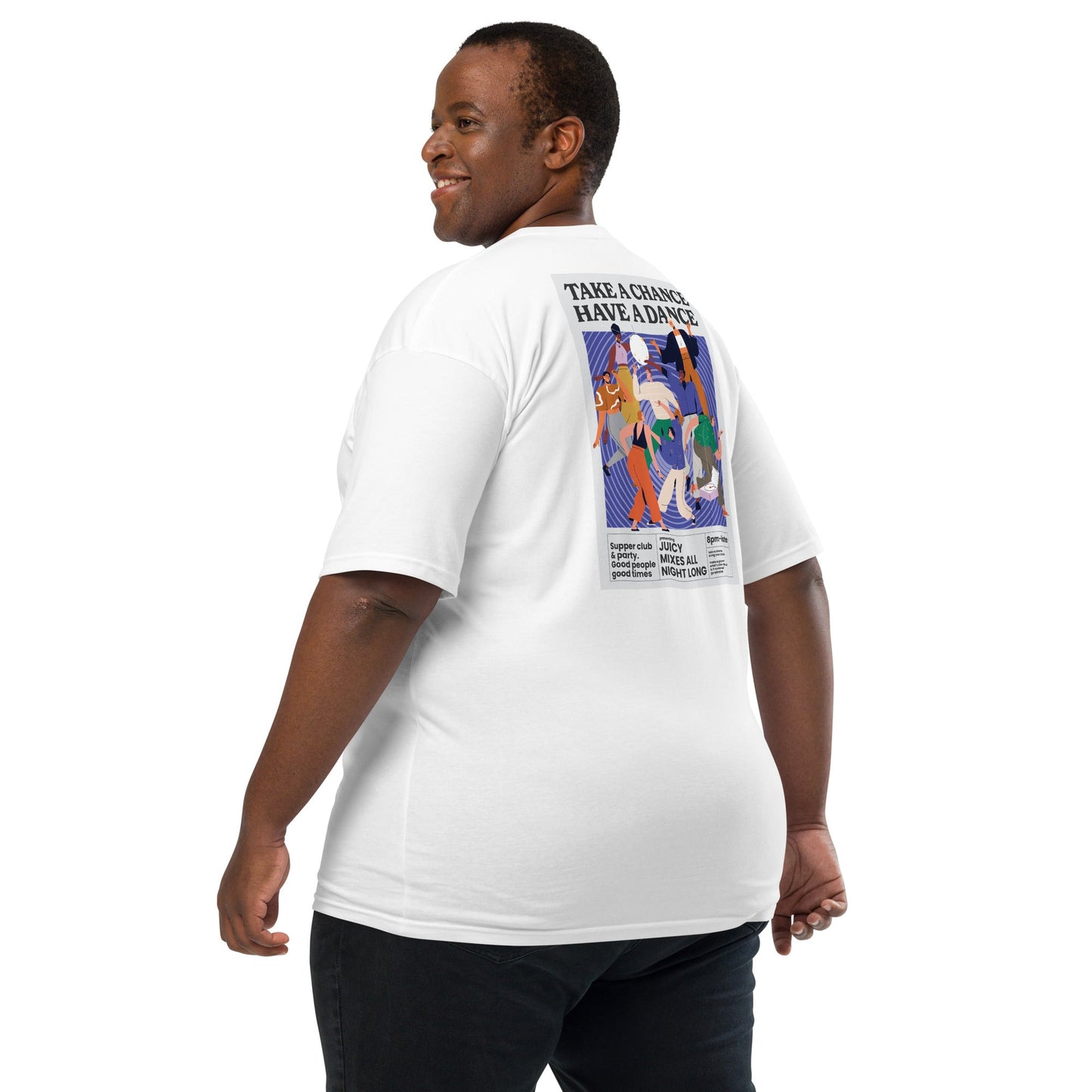 Take A Chance Have A Dance DISCO! Oversized Cotton Embroidered T-Shirt