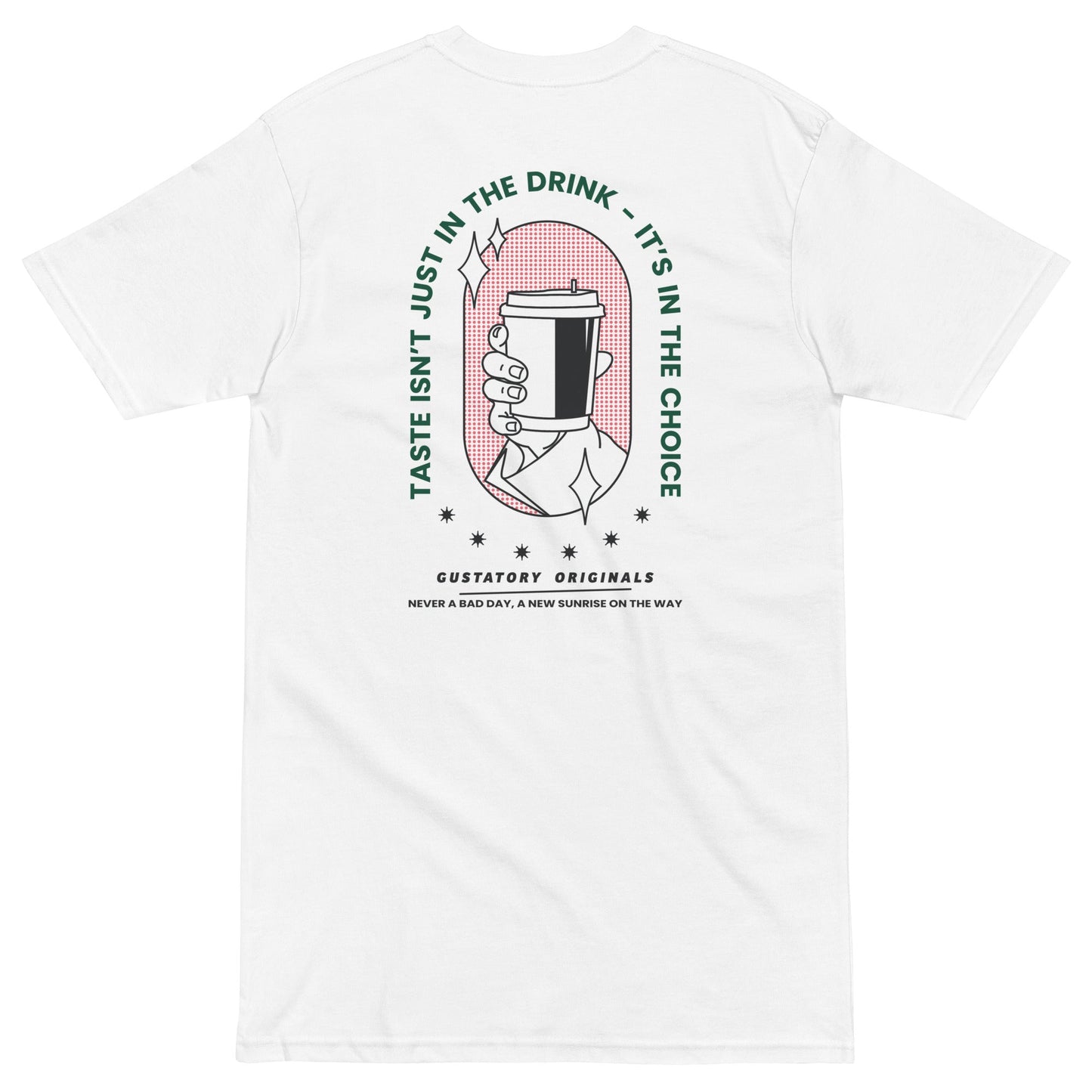 GUSTATORY Originals Good Taste... Heavy Cotton Embroidered T-Shirt