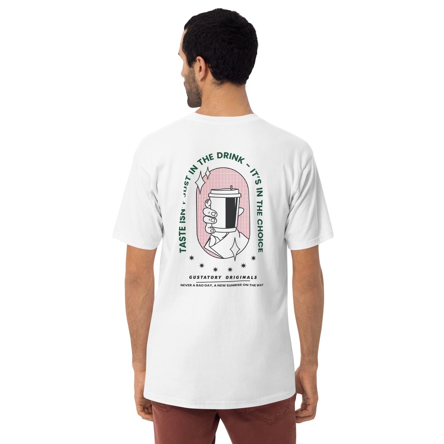 GUSTATORY Originals Good Taste... Heavy Cotton Embroidered T-Shirt