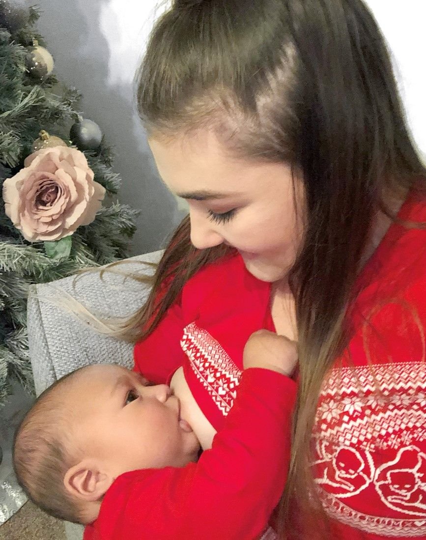 Red Breastfeeding Top