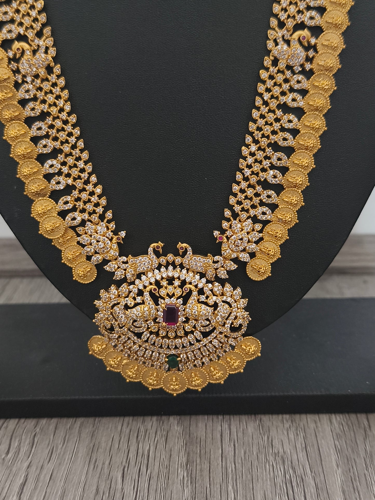 Designer haaram with earrings