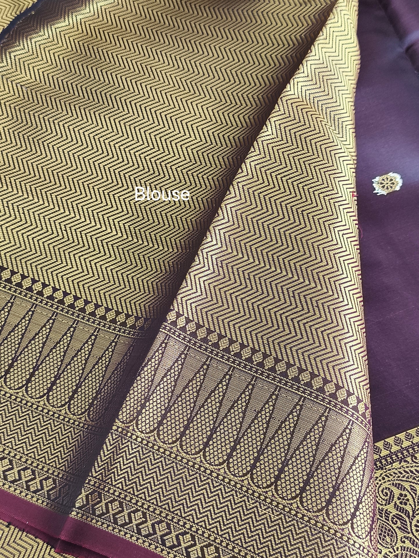 Dark Brown Banarasi Semi kataan Soft Silk