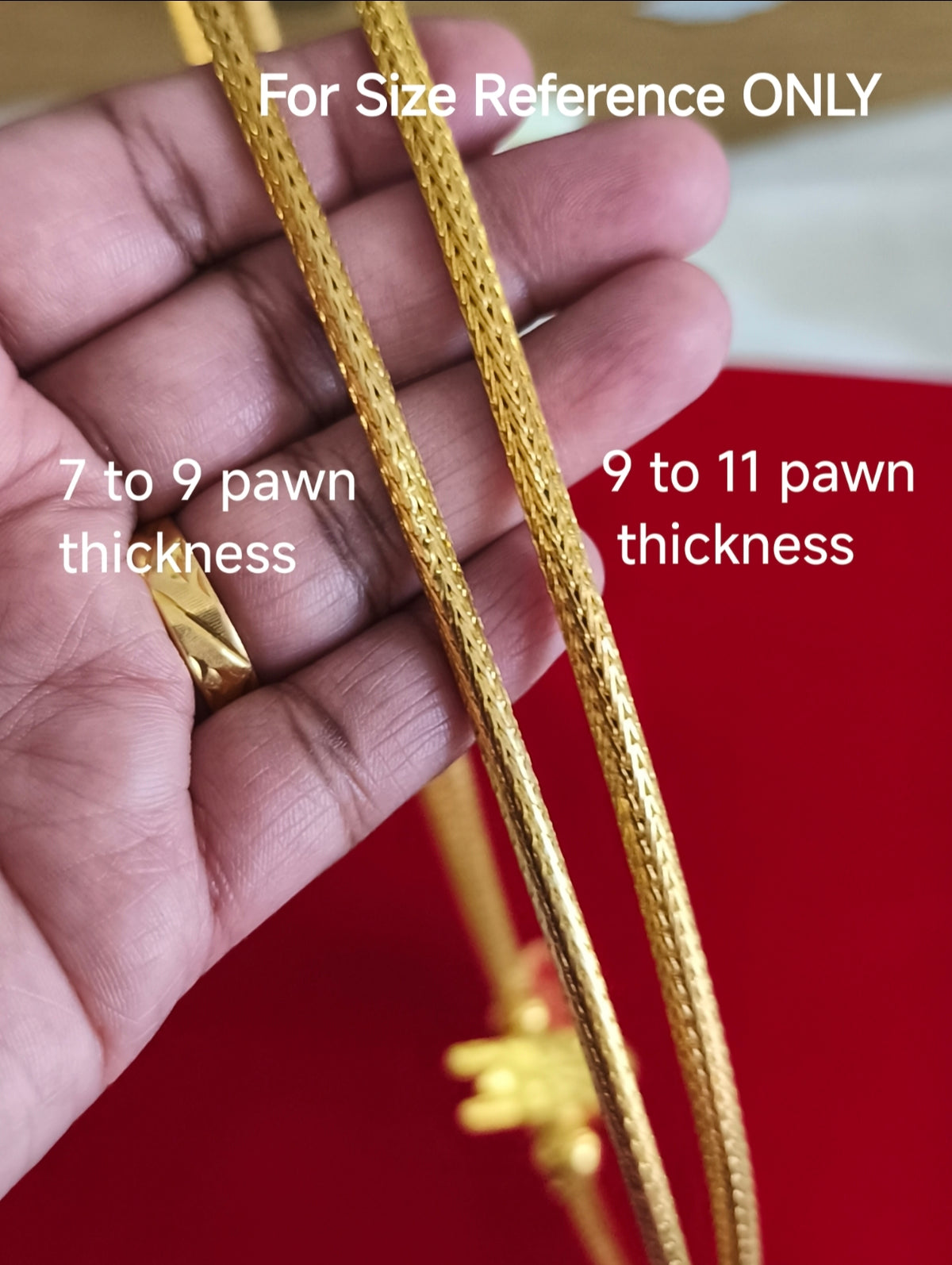 22ct Gold Plated Traditional Hindu Thalikodi with Coins (Approx 7 - 9 Pawn thickness)