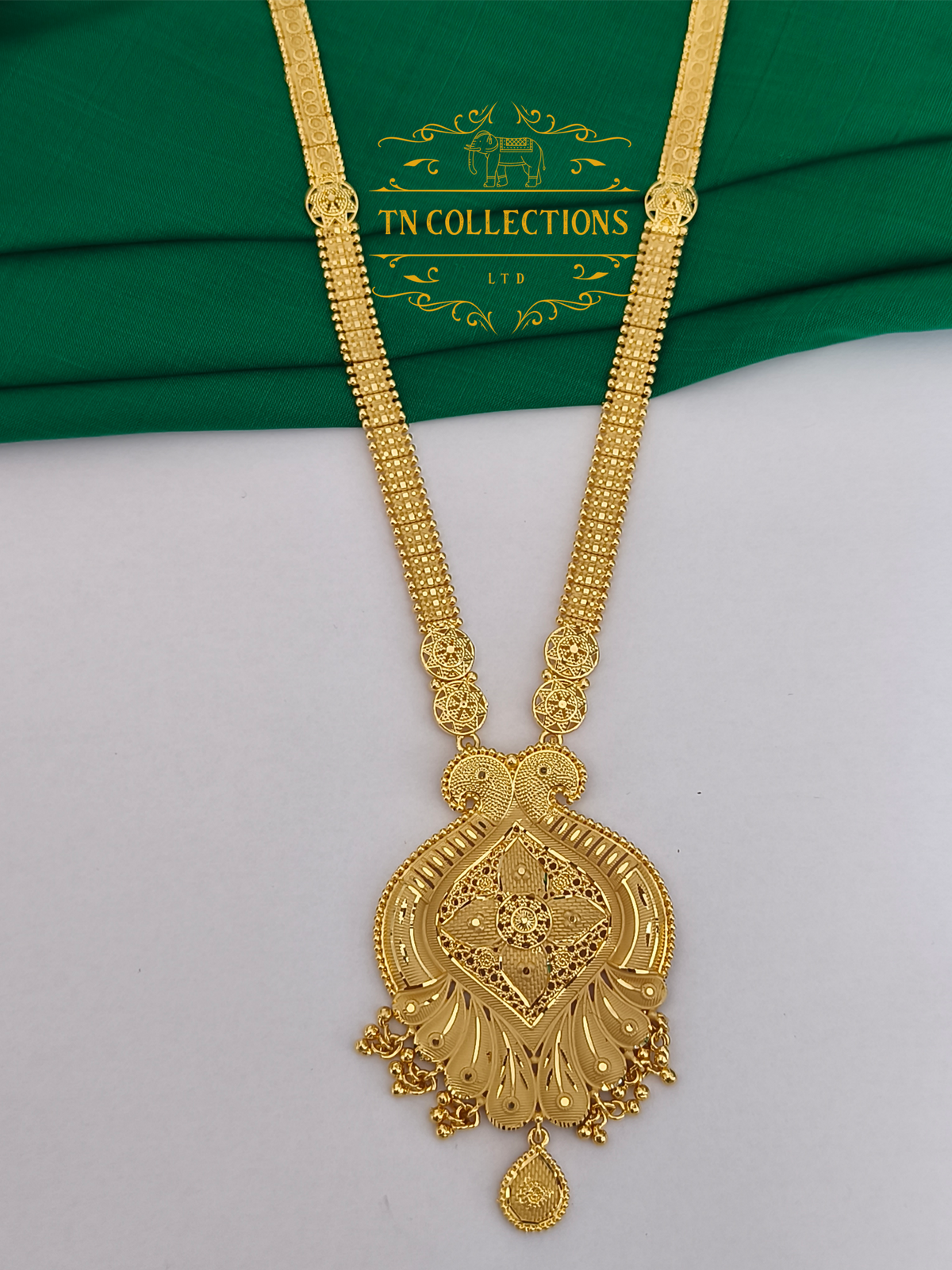 One Gram Gold Forming Haaram with Earrings