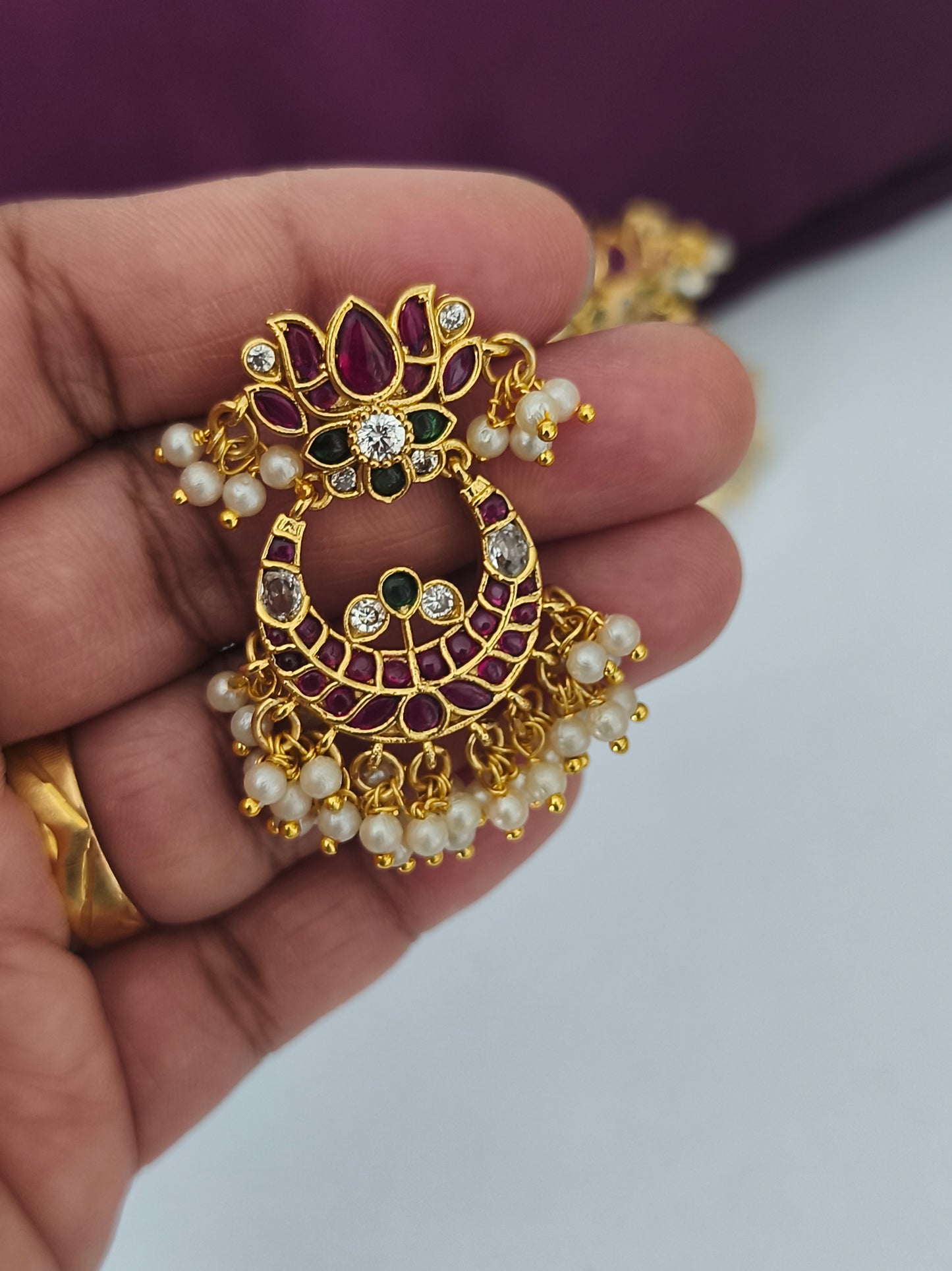 Matte Finish Lotus Earrings