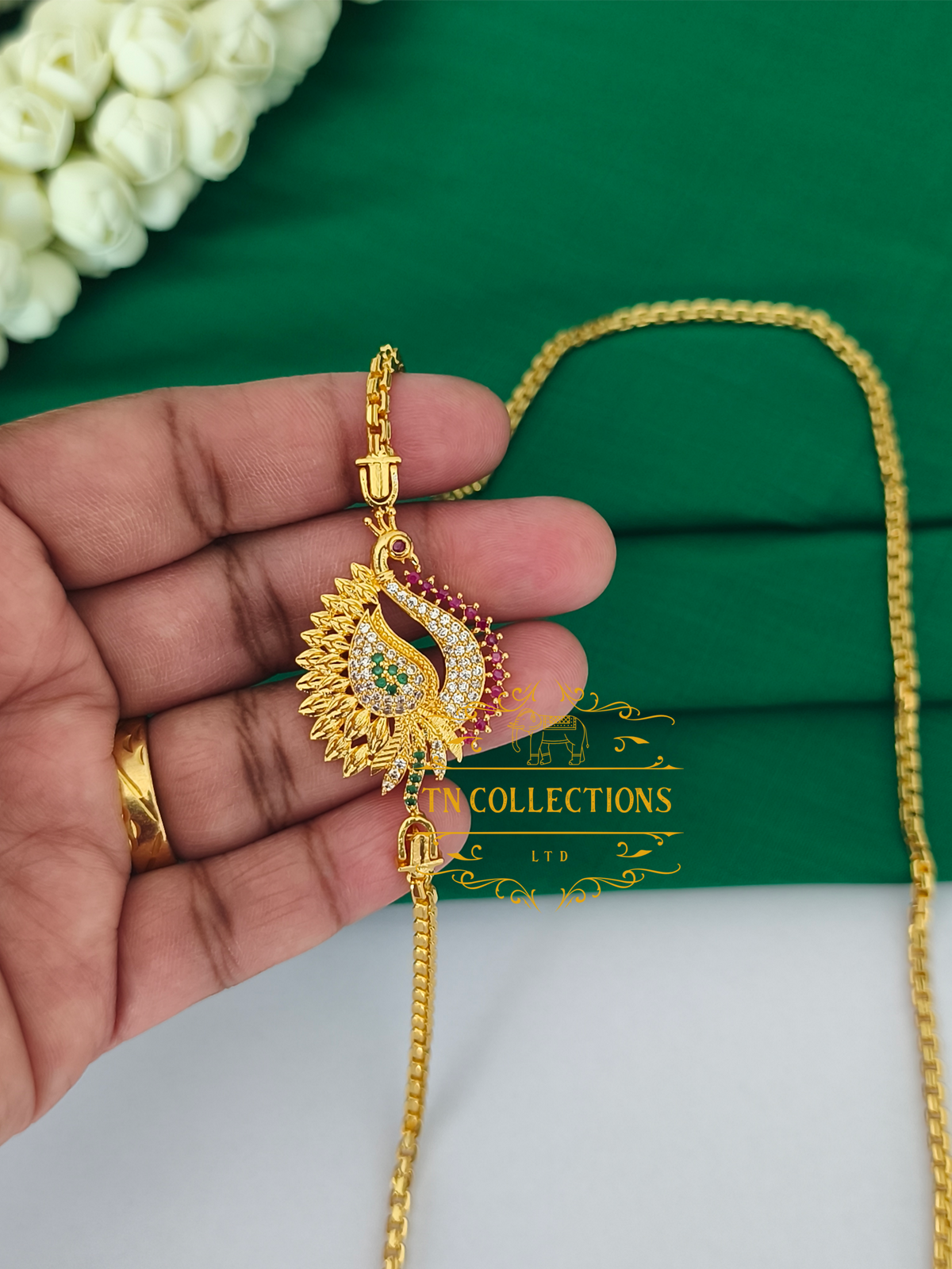 Trendy Unique Gold plated Mugappu Chain