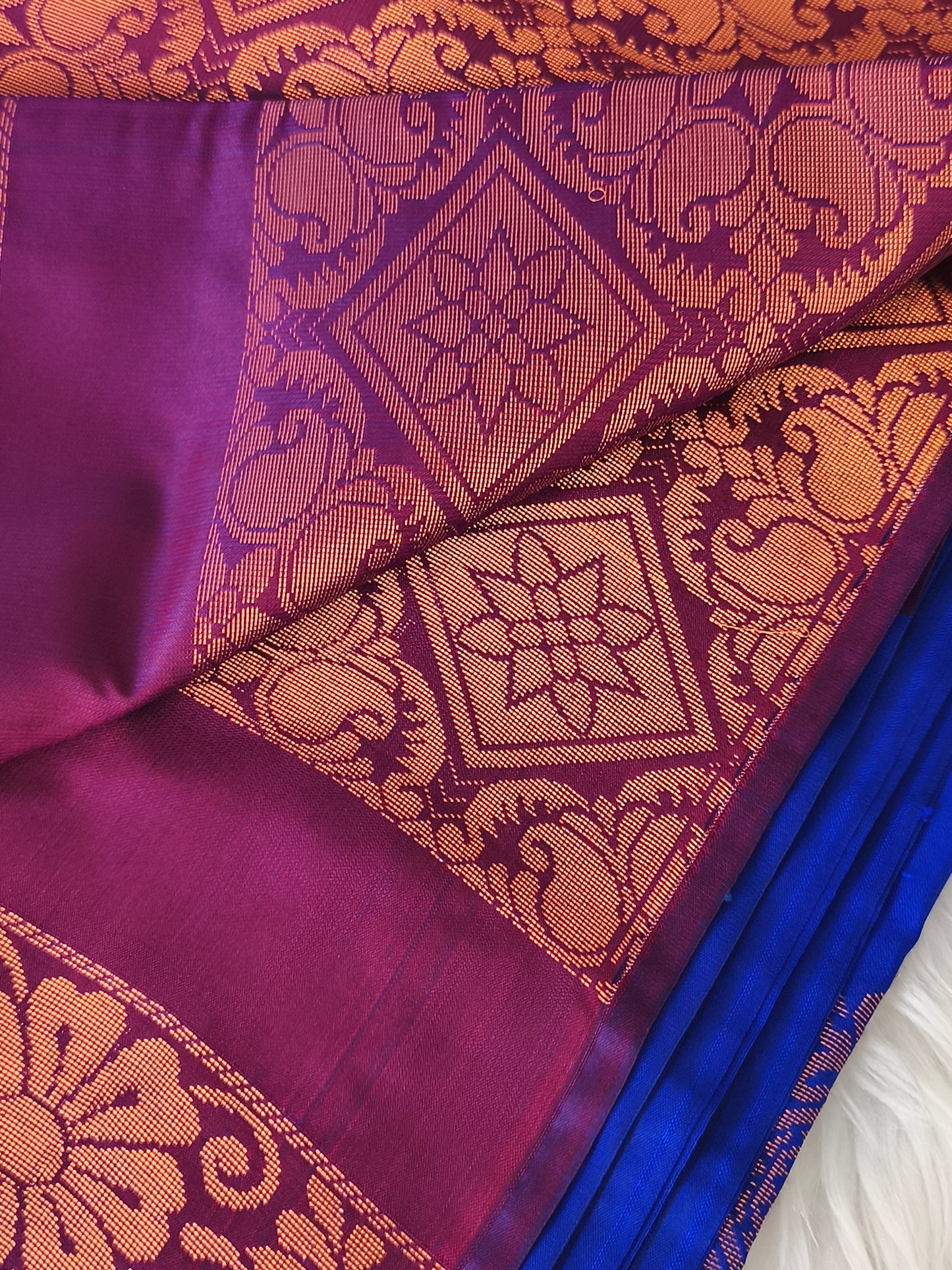 Border less Soft Silk Saree