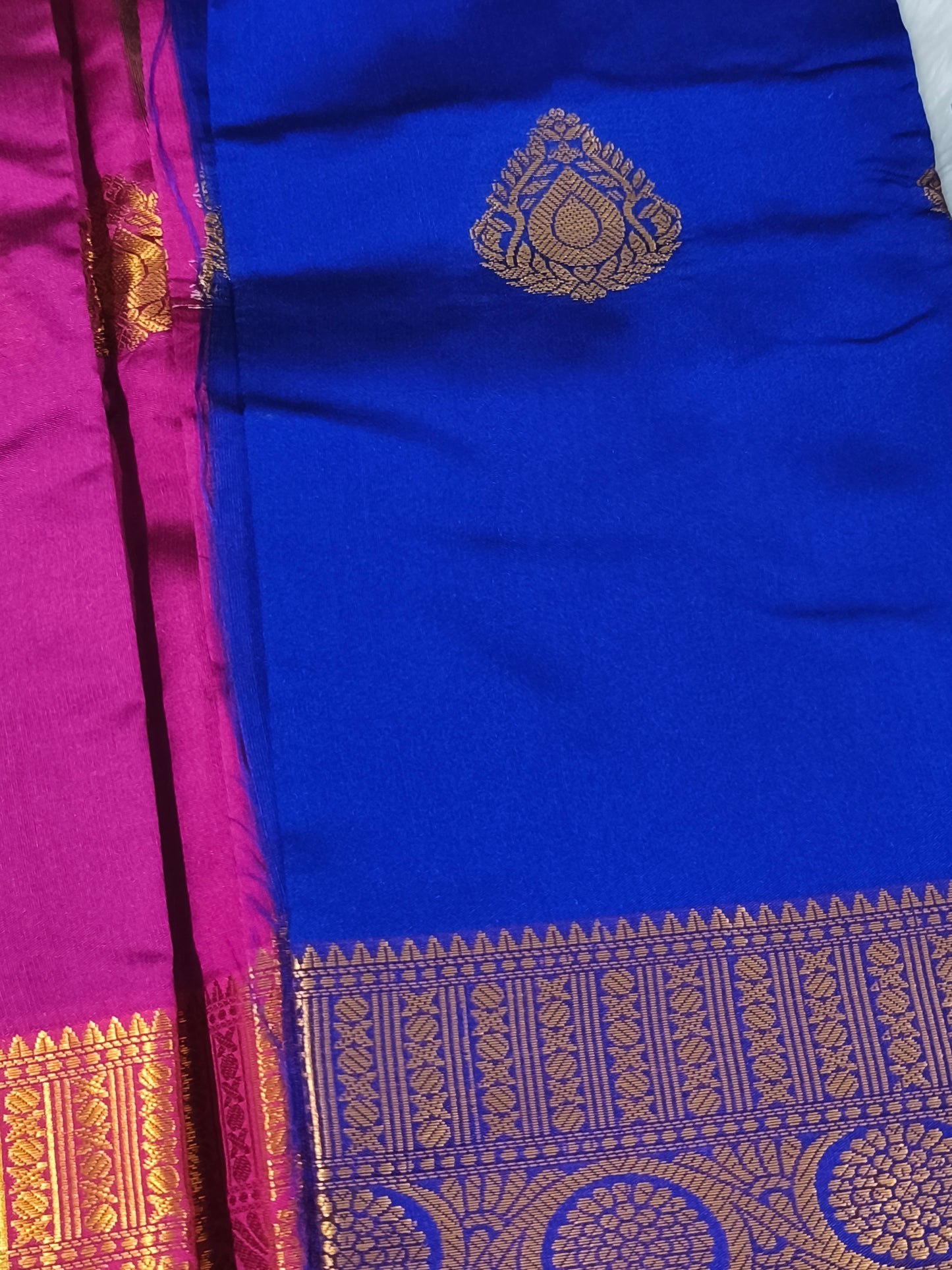 Luxury Semi Soft Silk Saree (Royal Blue)
