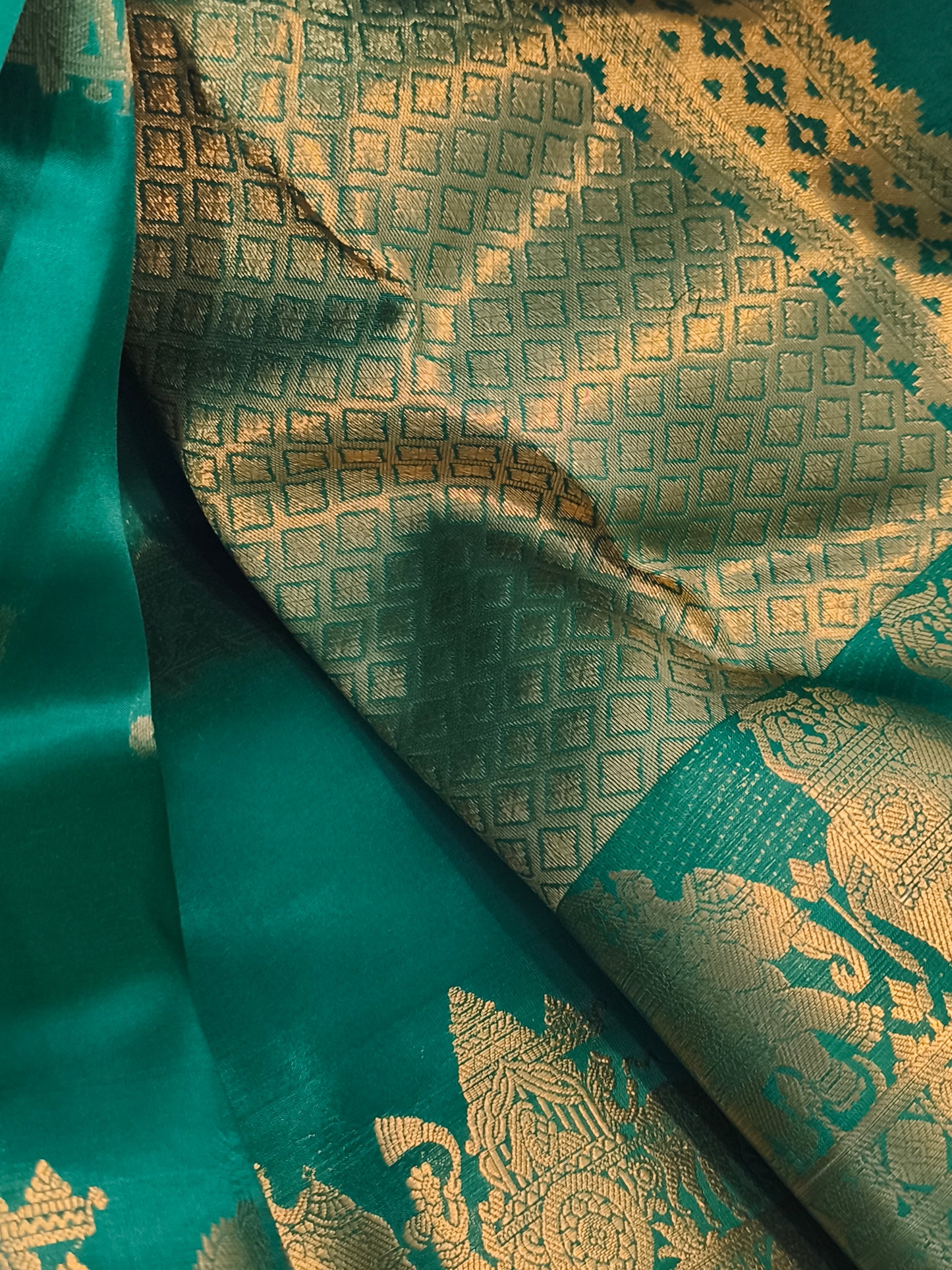 Pure kanchipuram silk saree Pallakku design