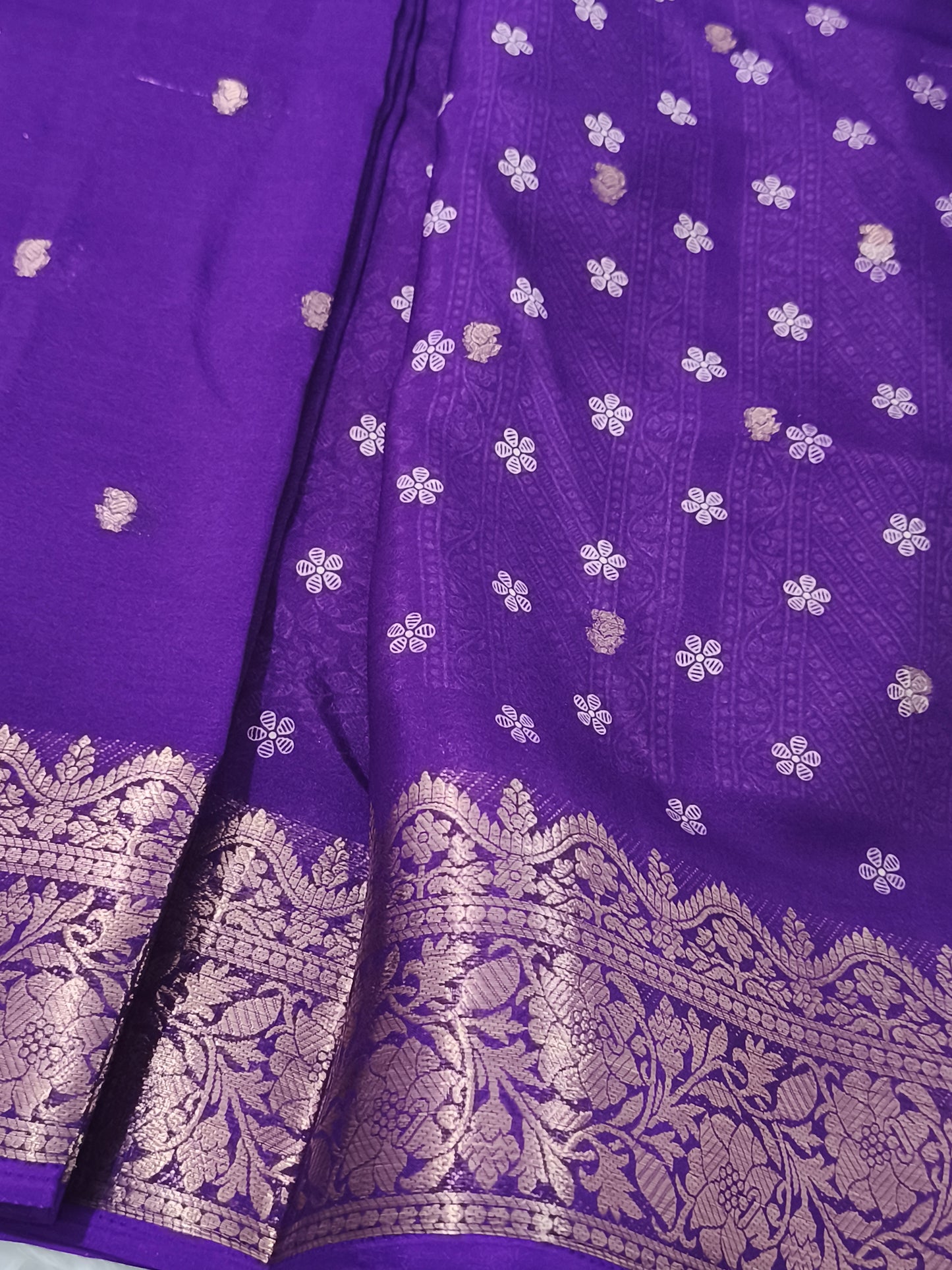 Soft Georgette saree (Purple)