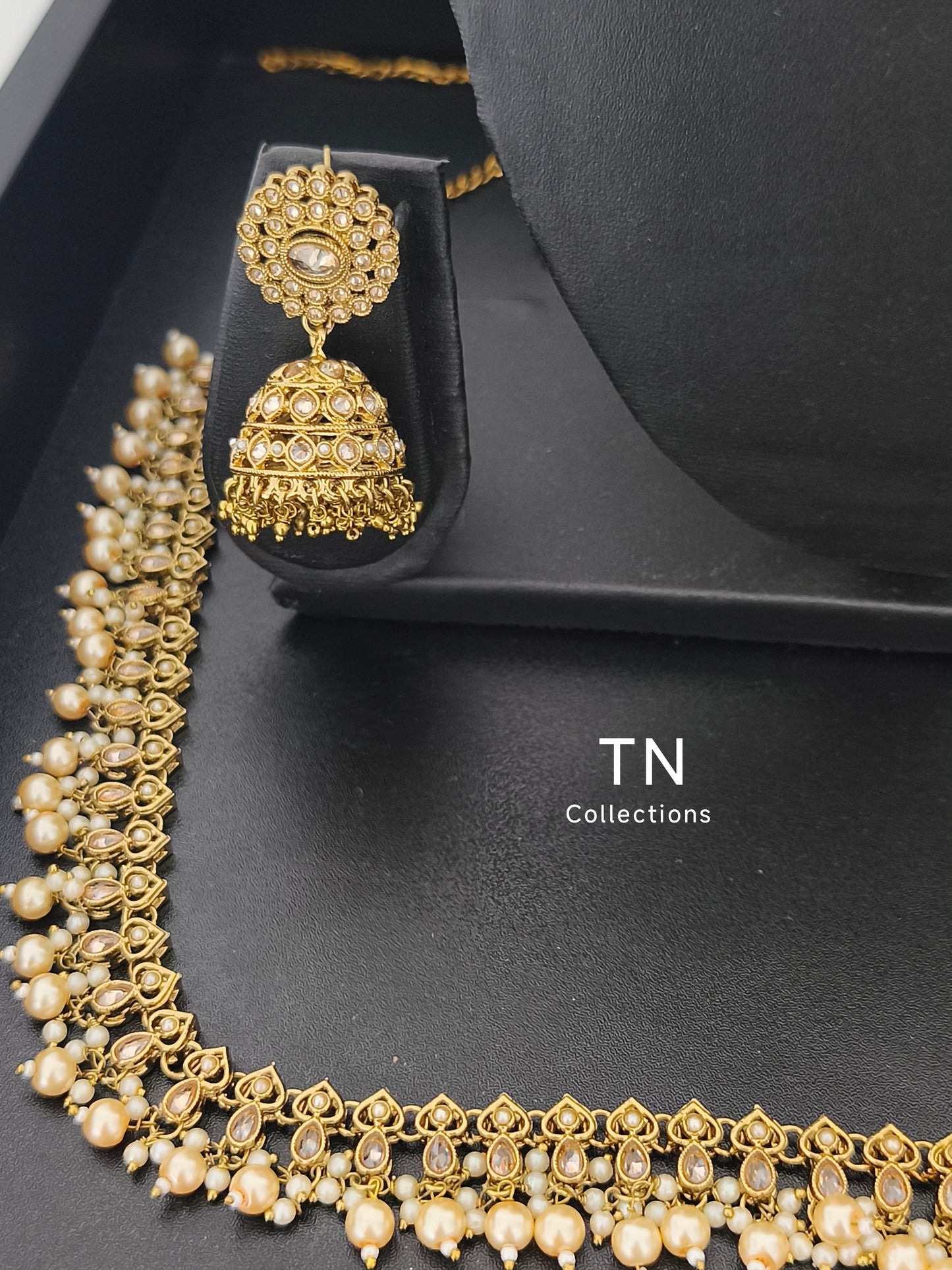 Indian Trendy Choker Necklace Semi Bridal Set