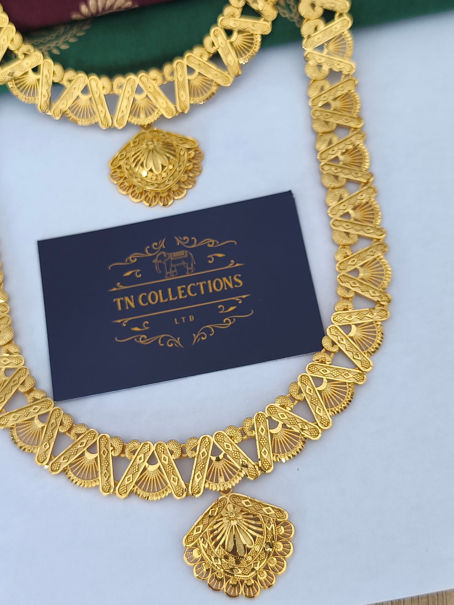One gram gold plated semi bridal set