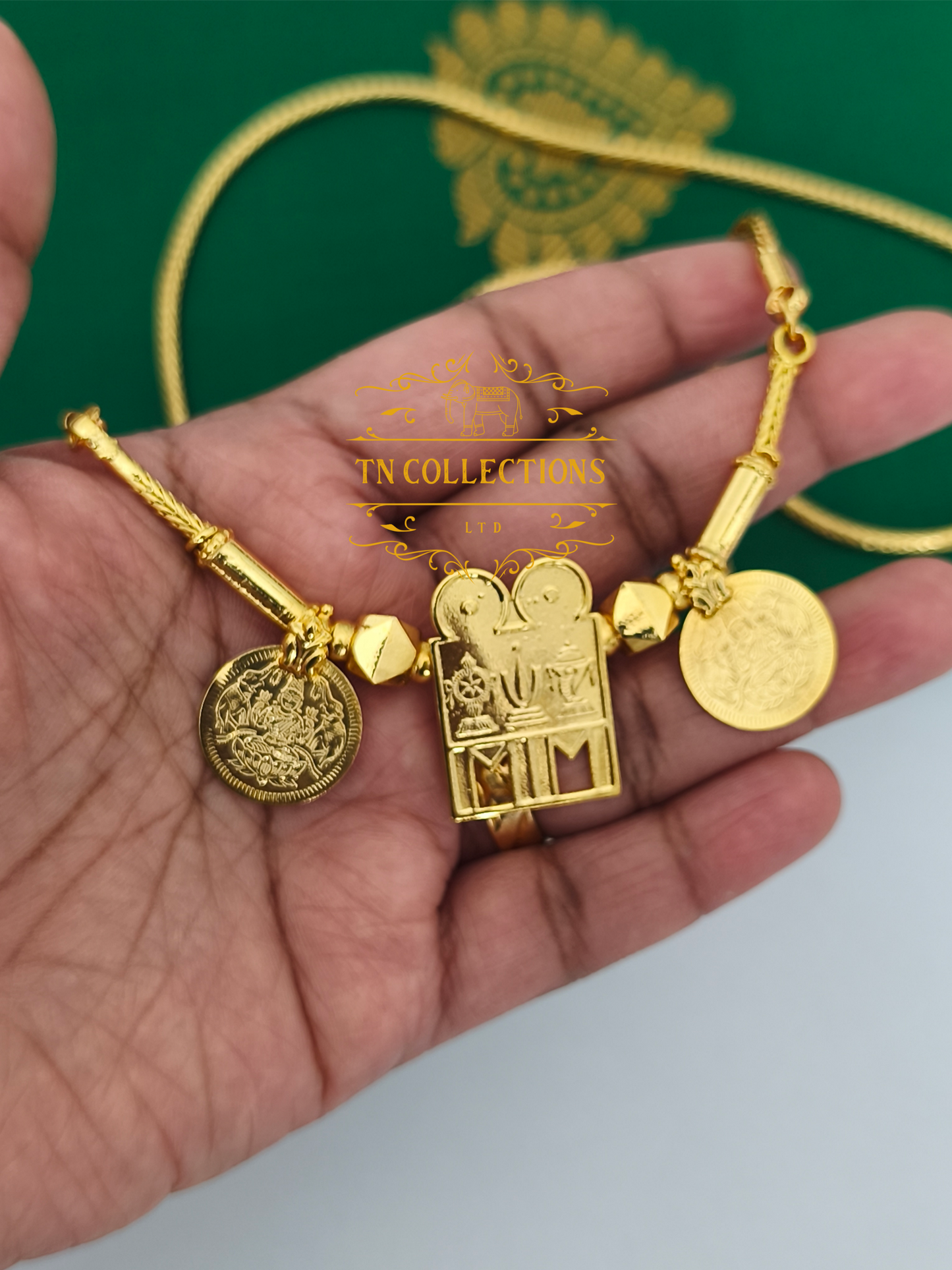 One gram gold plated Traditional Southindian style Thalichain (Thirumangalyam)