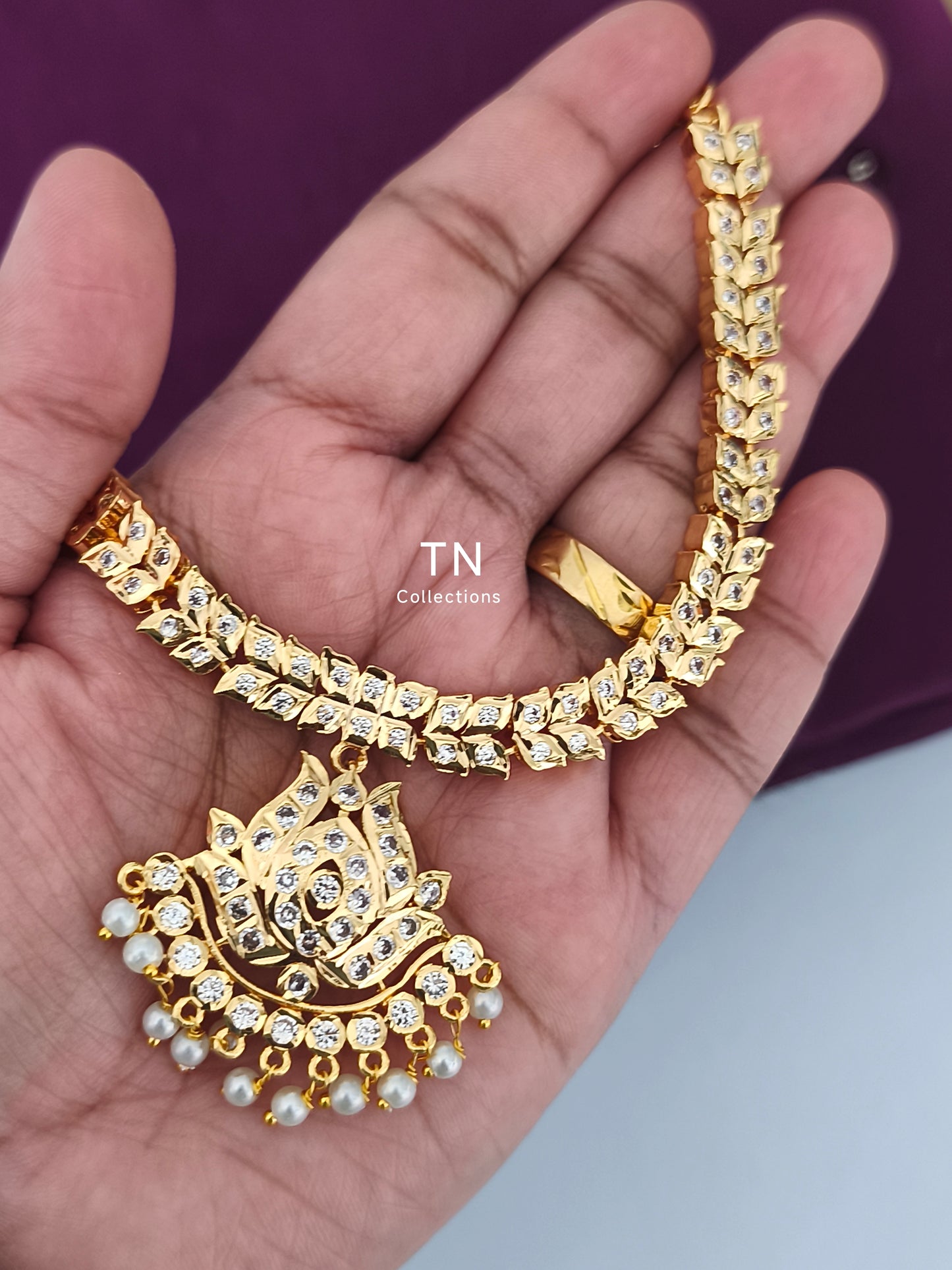 Micro gold plated Lotus Design Semi Bridal Set