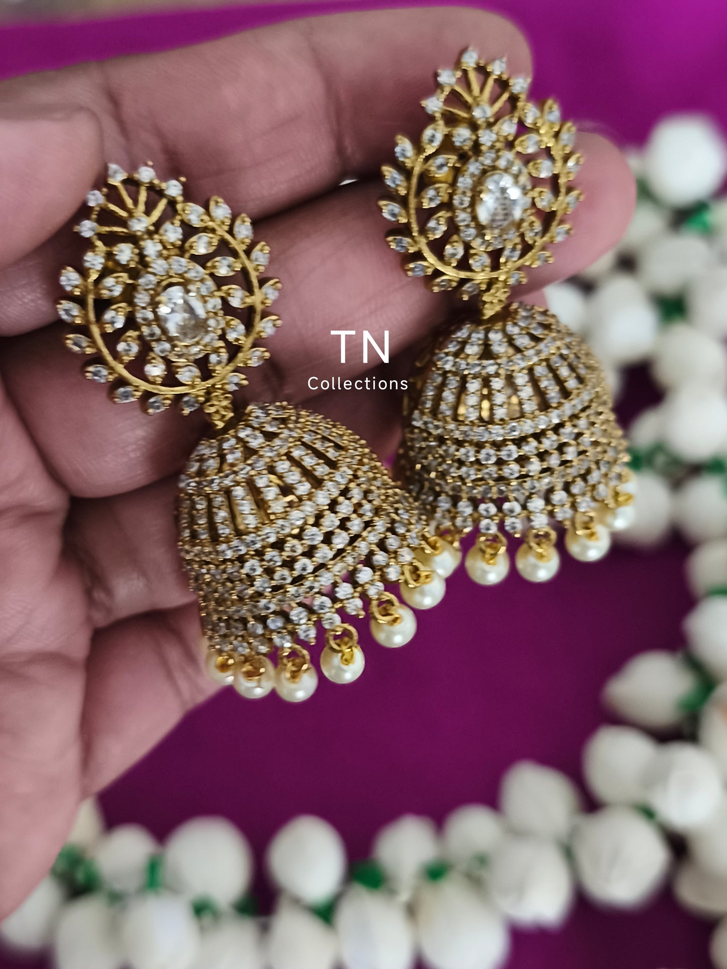 Antique Polish AD Jumkha Earrings