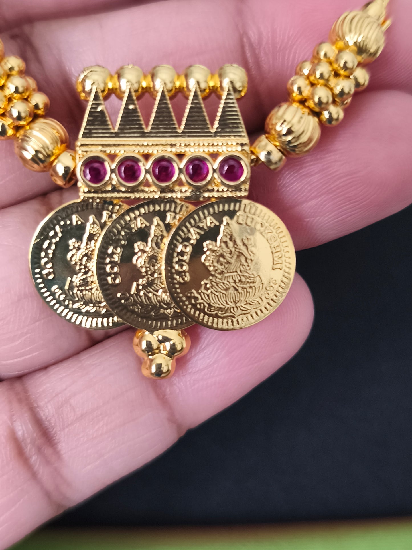 Gold plated Simple coin necklace