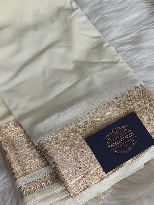 White Soft lightweight Chiffon Sarees