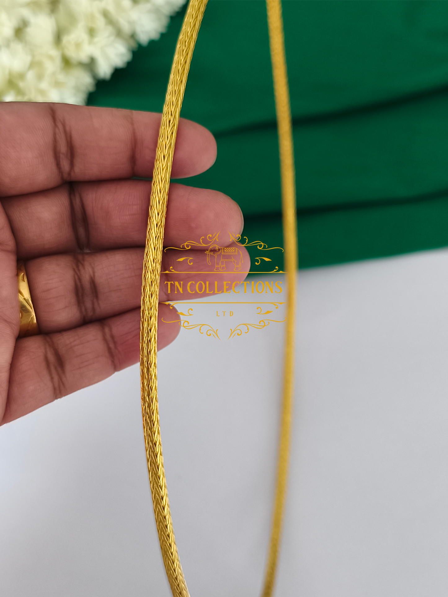 22ct Gold Plated Traditional Hindu Thalikodi with Coins (9-11 Pawn thickness)