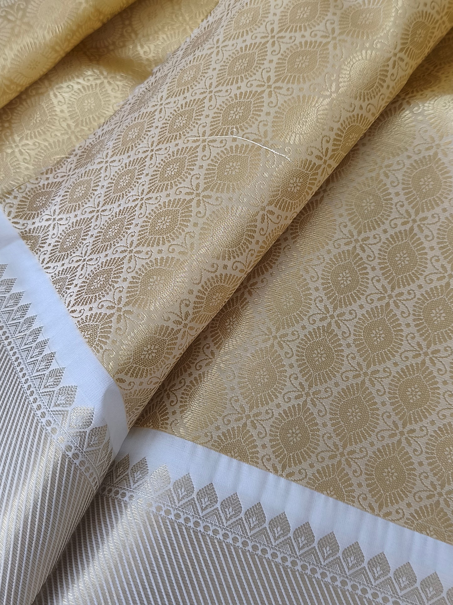 Gold finish Tissue silk saree