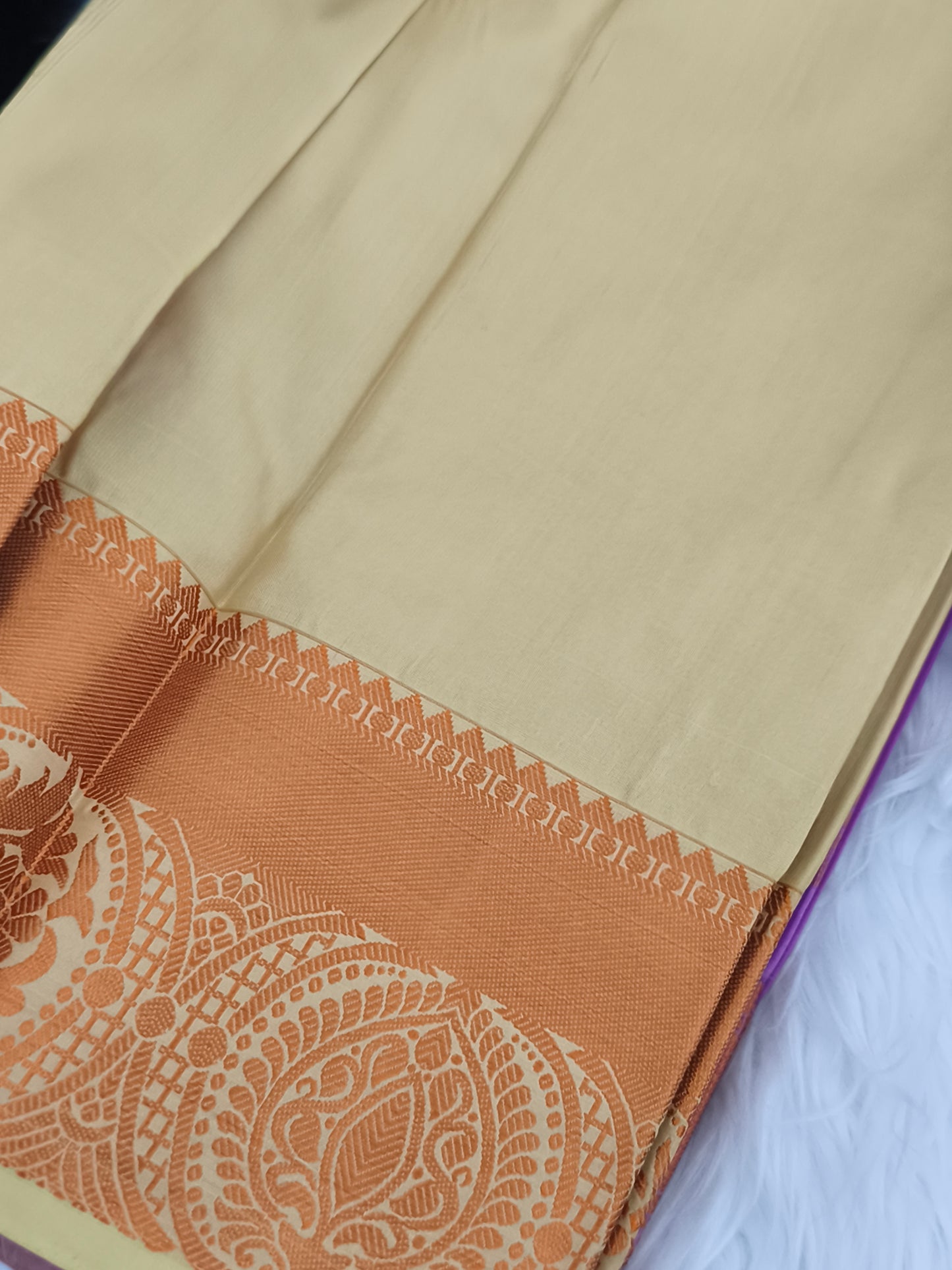 Traditional Kanchi Soft Silk Saree (Purple Colour)