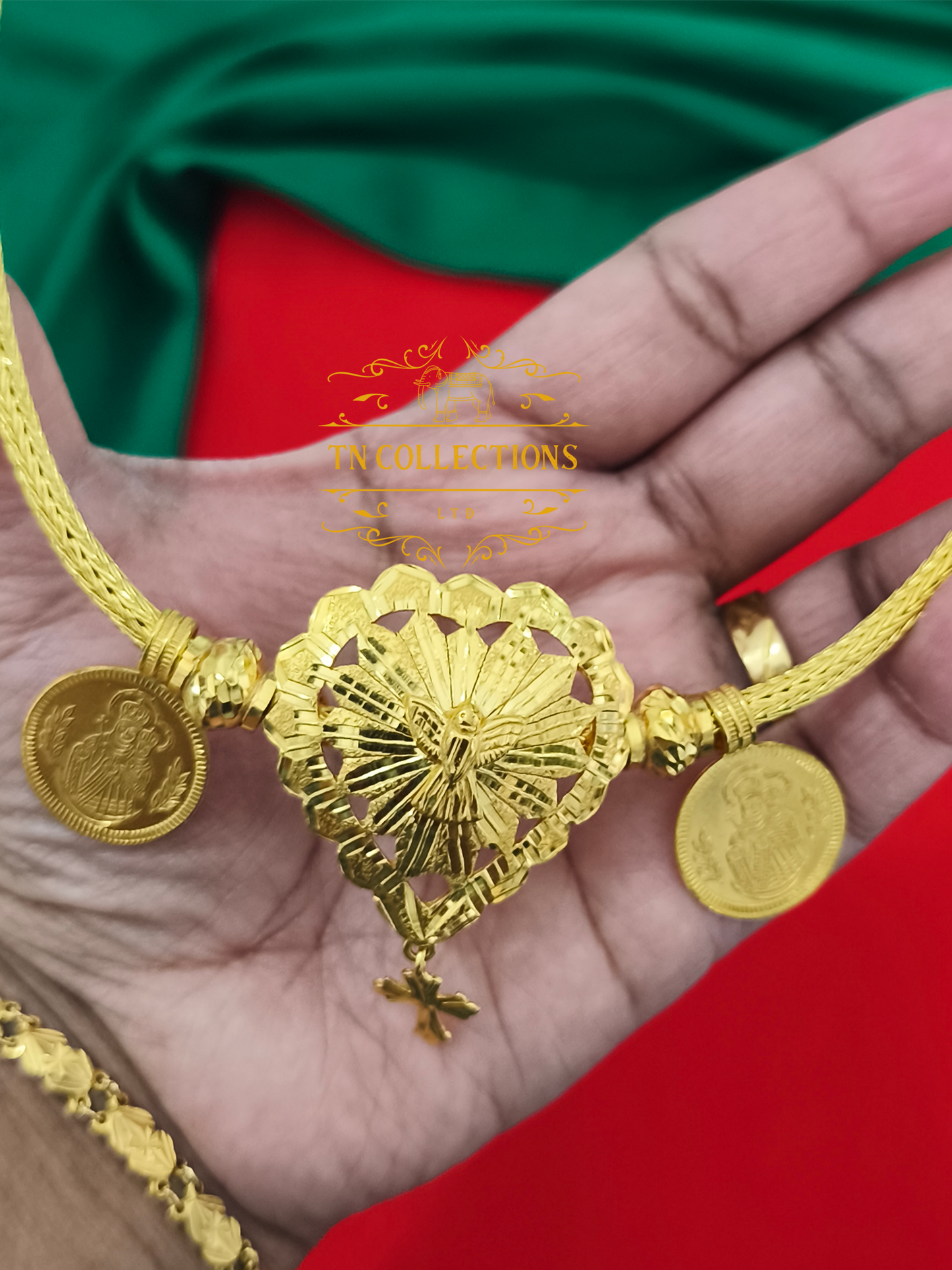 22ct Gold Plated Traditional Thalikodi with Angel Thali