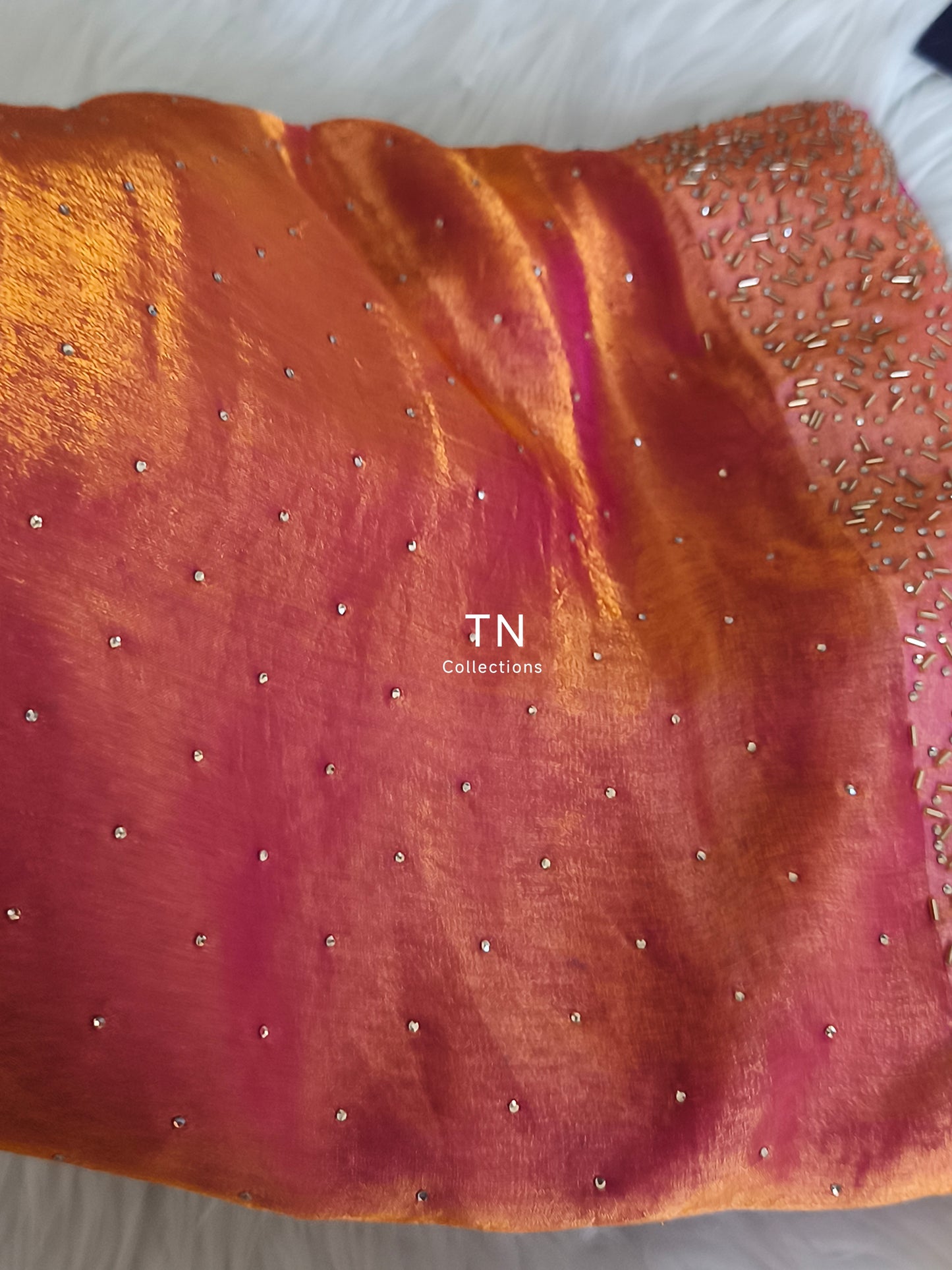 Trendy Dual tone Space silk Party Saree