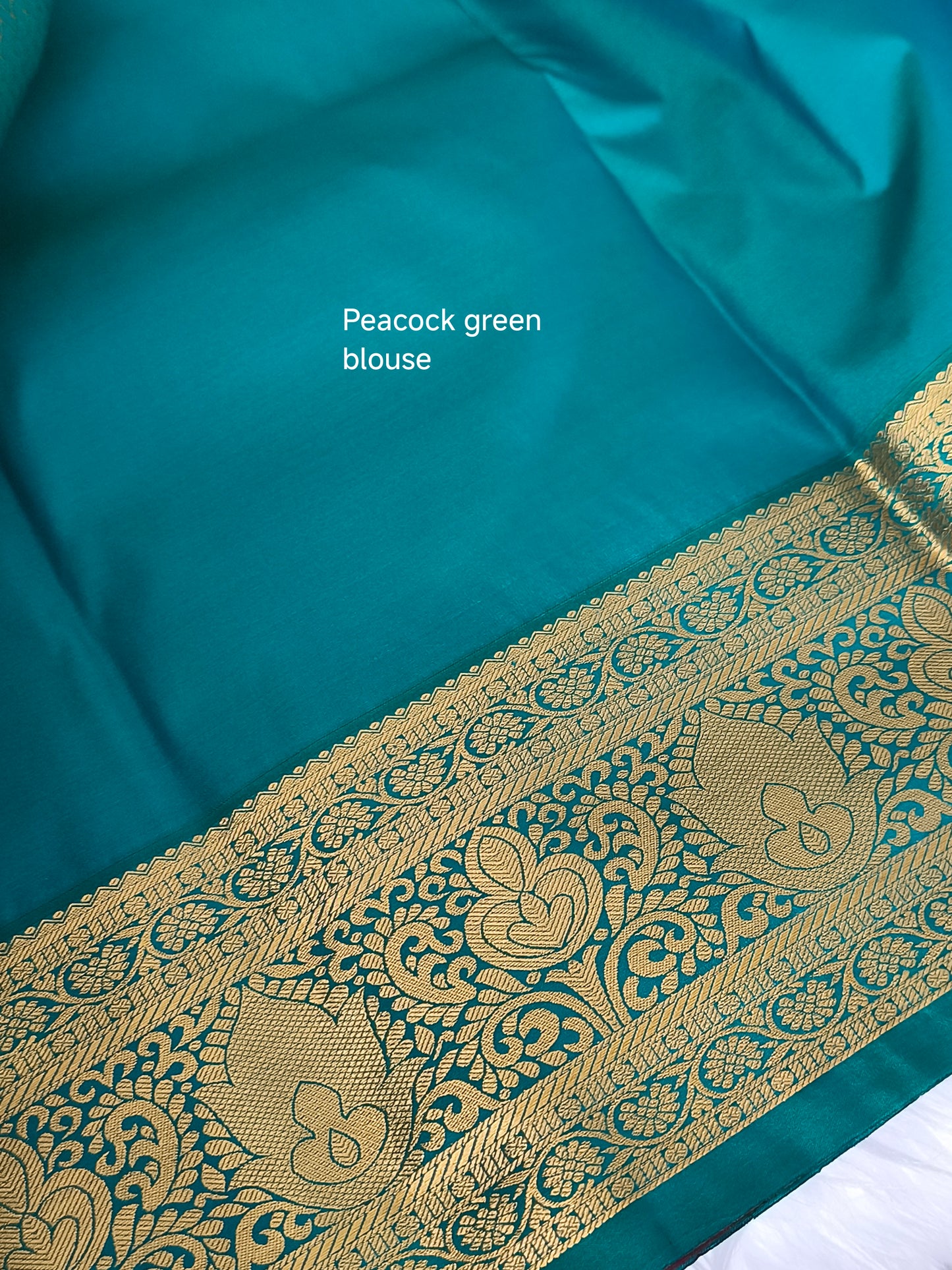 Kanchi Semi Silk Saree with contrast blouse