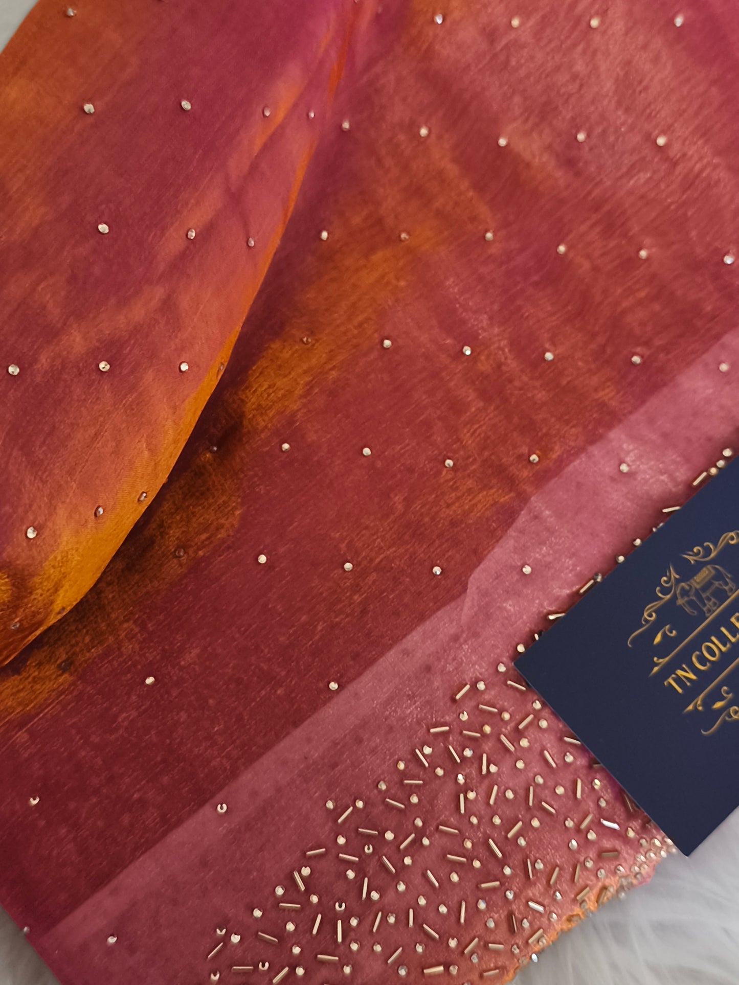 Trendy Dual tone Space silk Party Saree